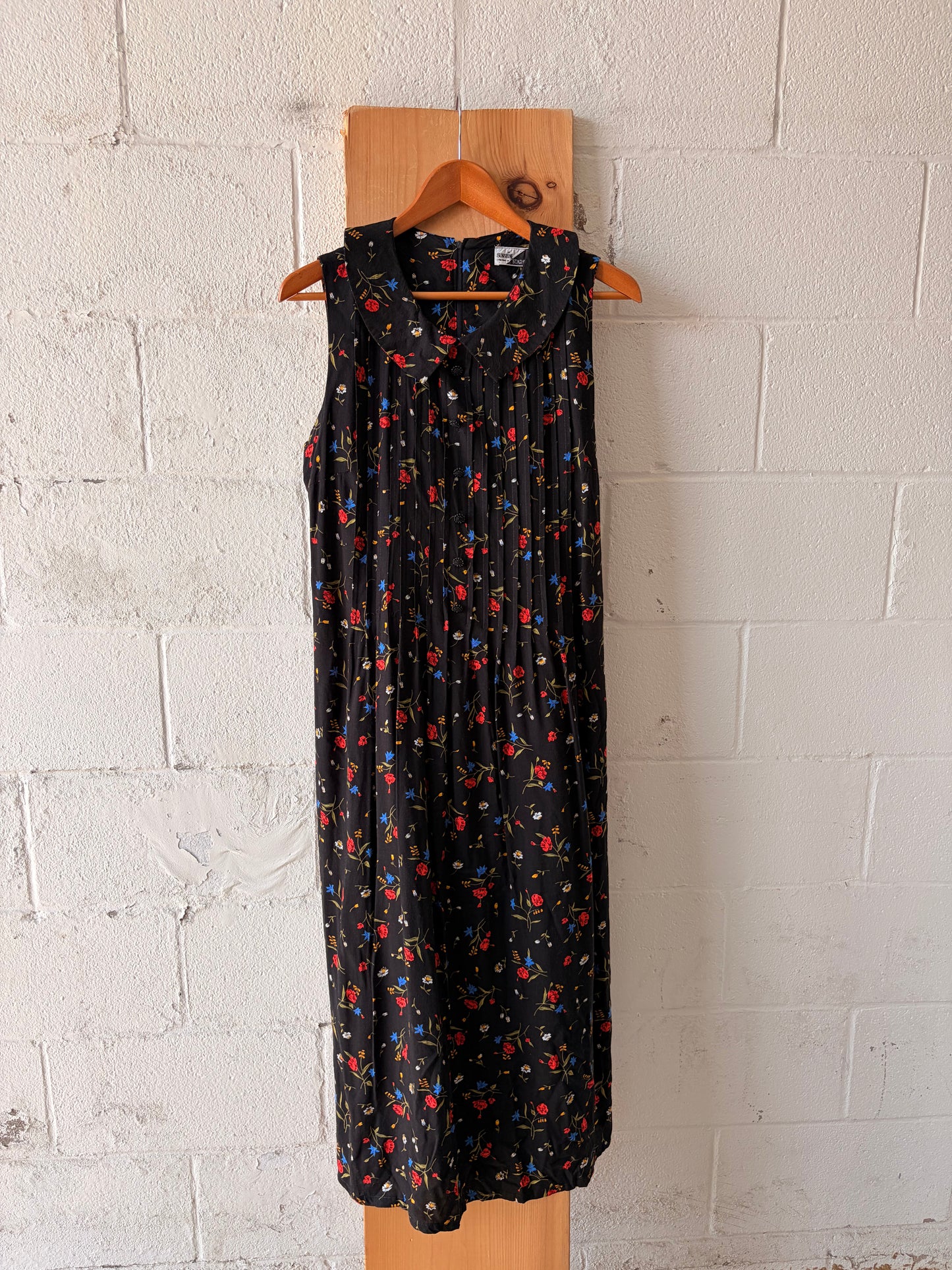 Vtg Floral Printed Maxi Dress : M/L