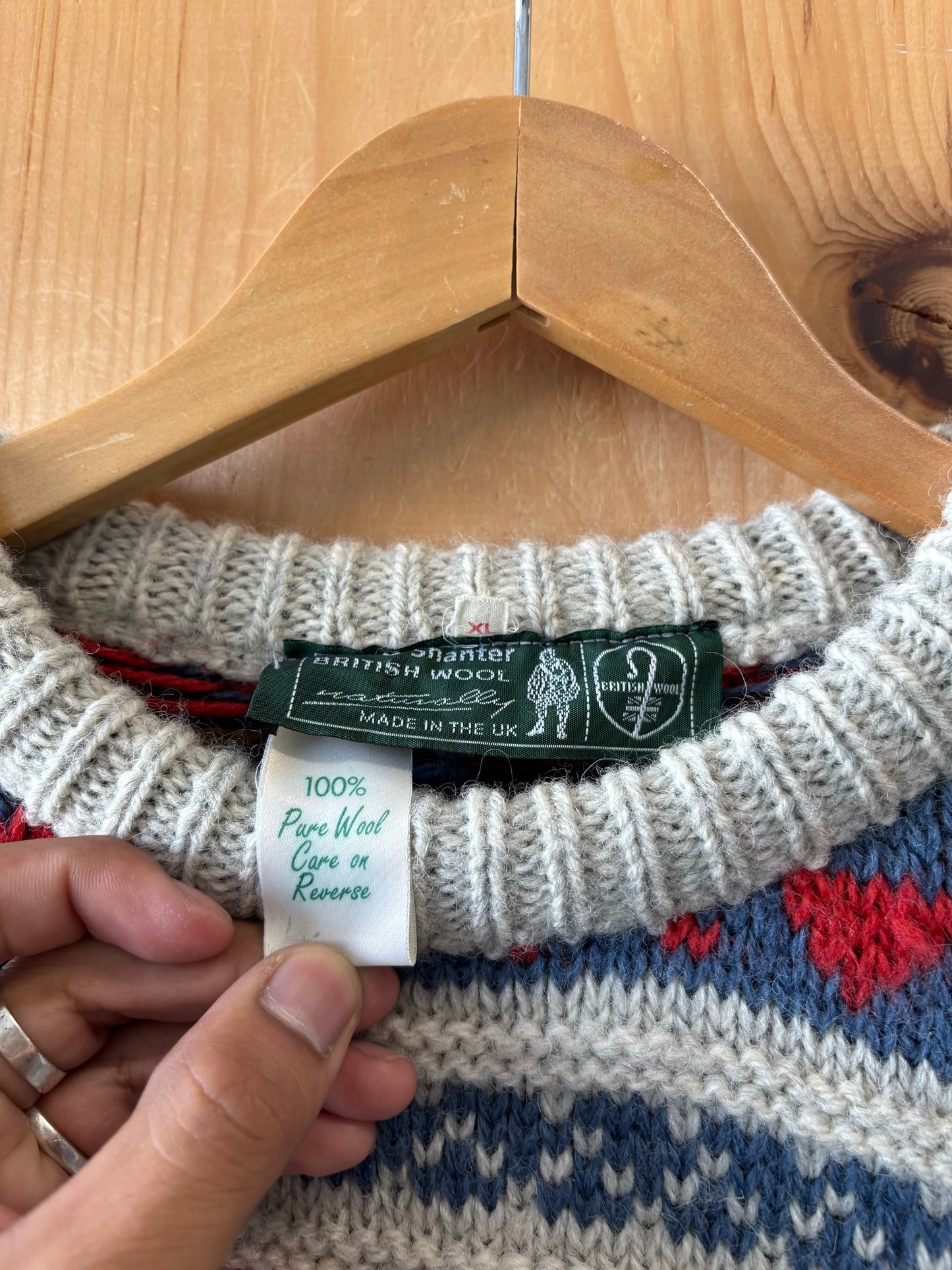 Vtg Wool Sweater : XL