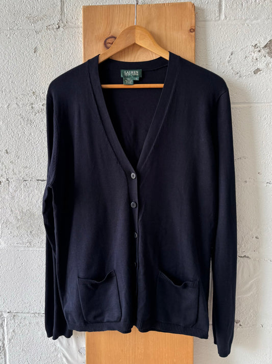 Navy Blue Ralph Lauren Cardigan : XL
