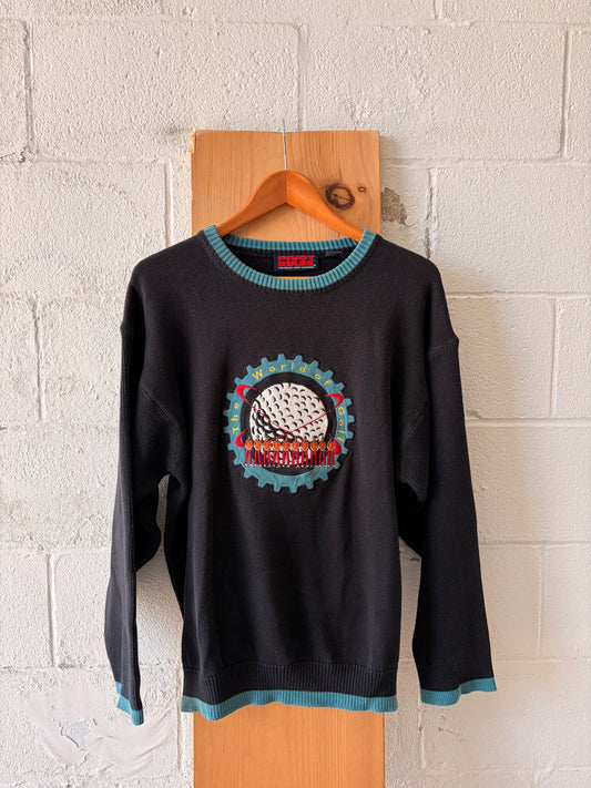 Vtg Pivot Rules Golf Sweater : L