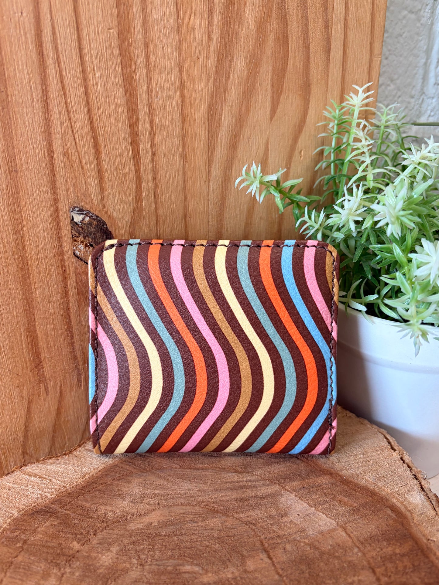 Little Striped Fossil Wallet
