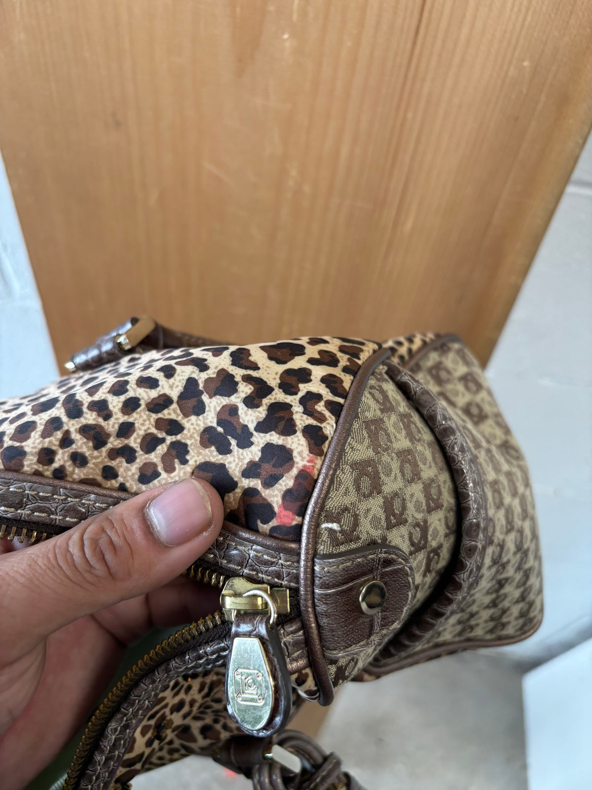 Vtg Leopard Print Liz Claiborne Bag