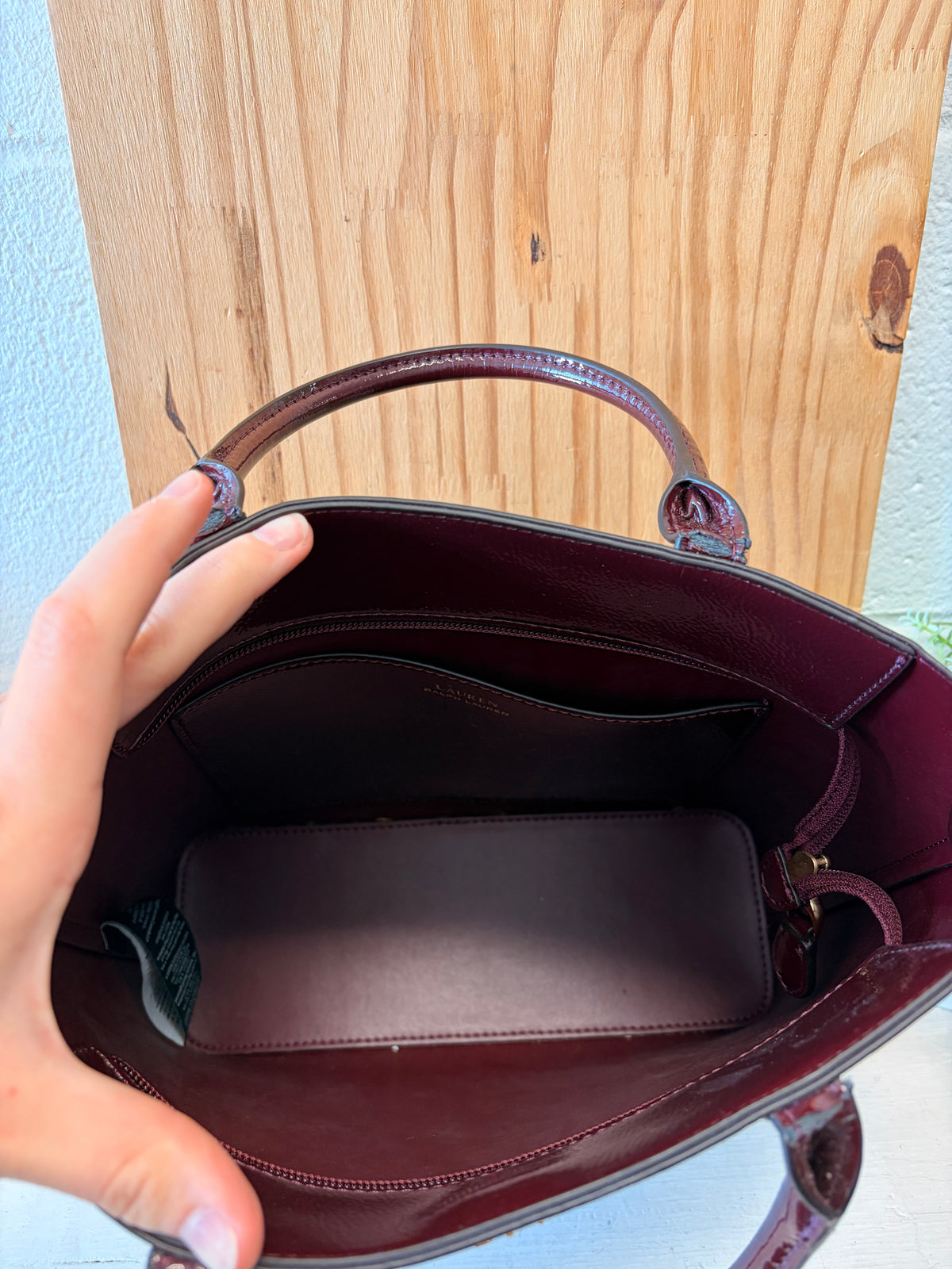 Ralph Lauren Burgundy Tote (As Is)