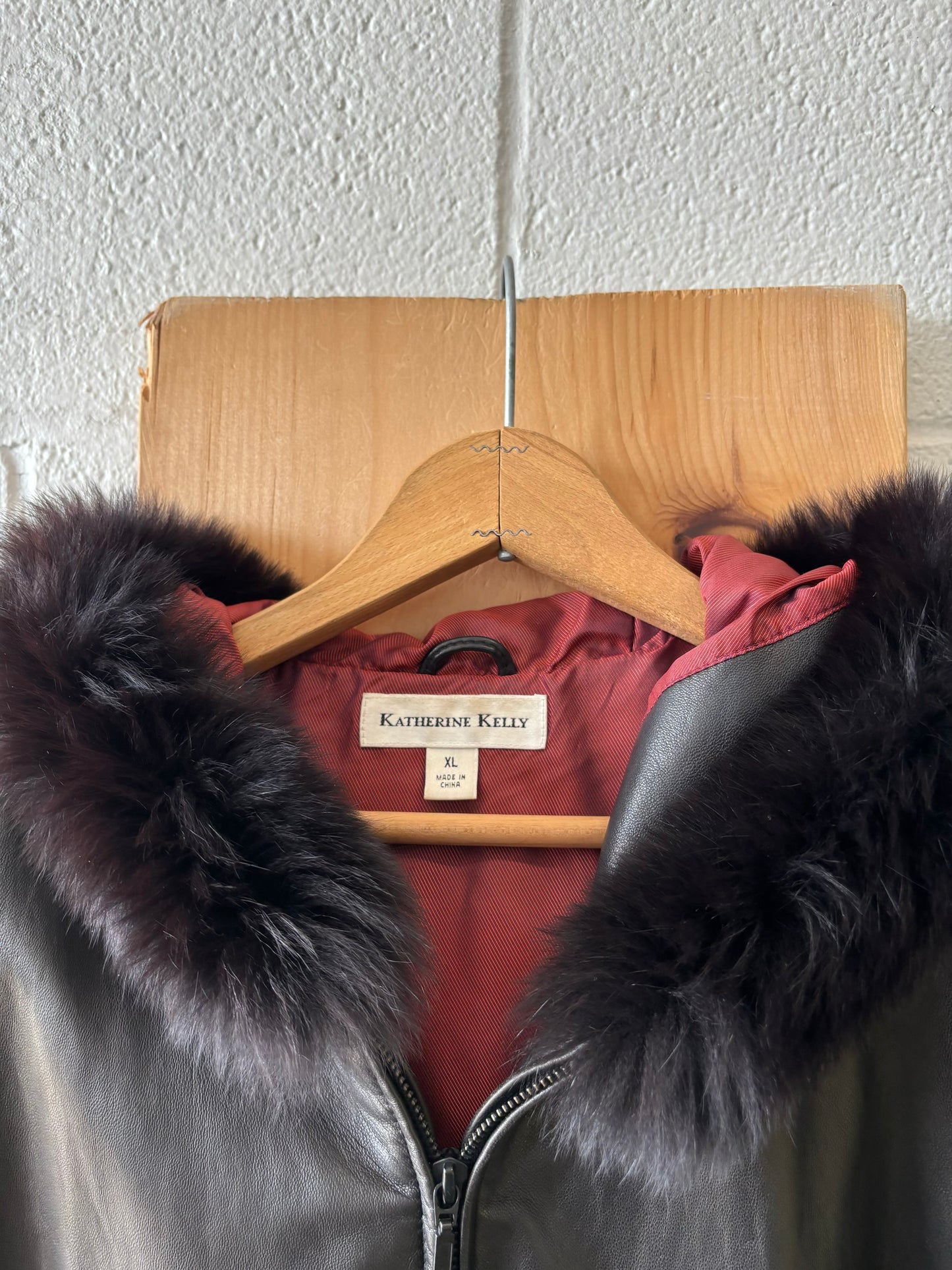 Vtg Lamb Skin Leather Jacket : XL