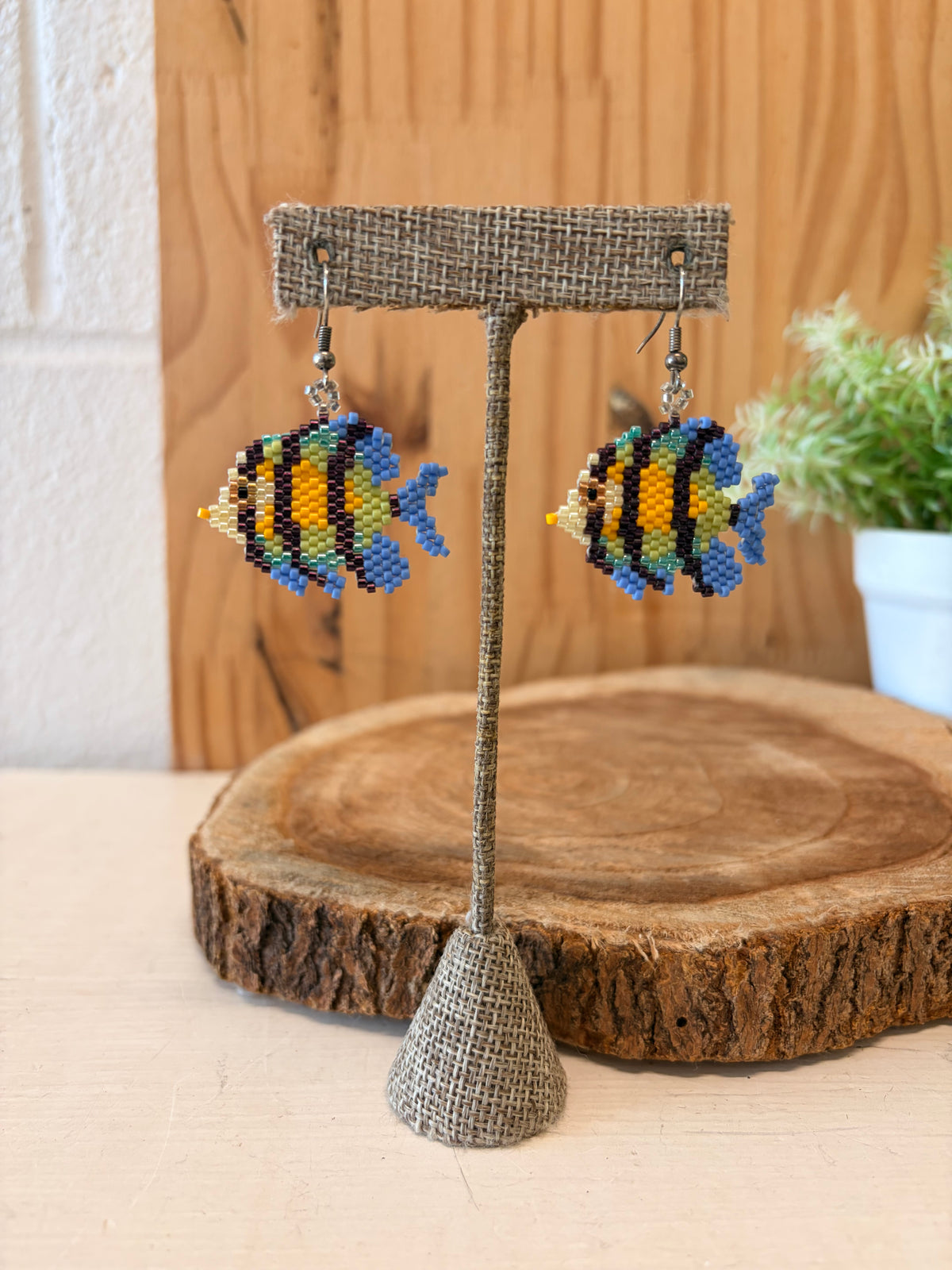 Beaded Fish Earrings