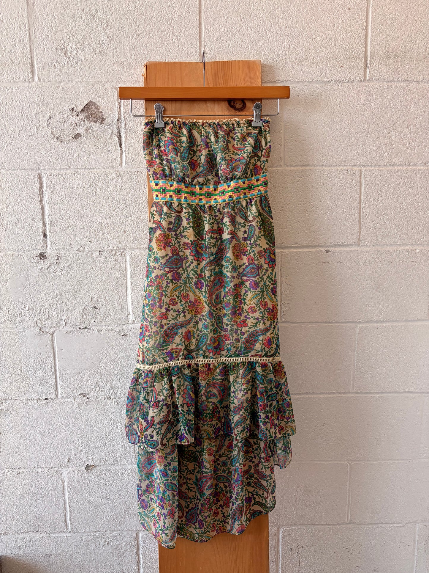 Paisley Strapless Dress : S
