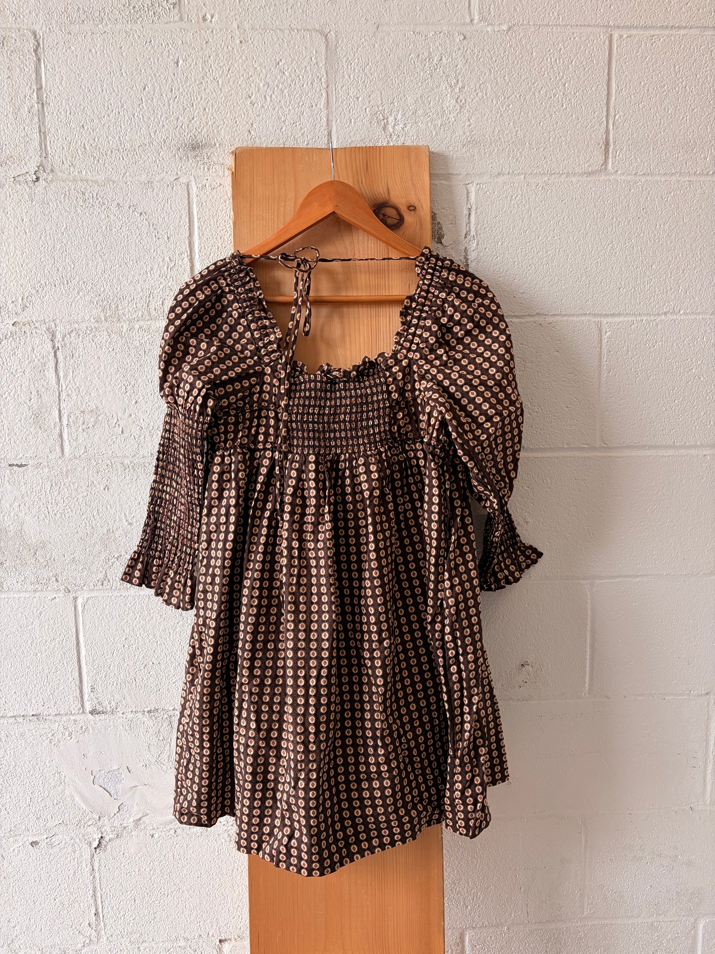 NWT Free People Smocked Babydoll Dress : S