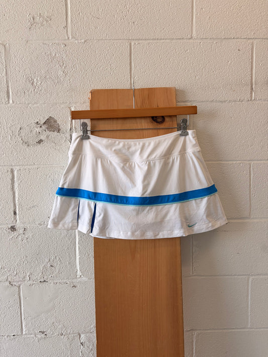 White & Blue Nike Tennis Skort : L