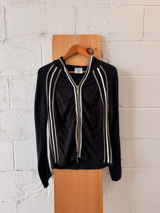 Striped Zip Up Hoodie : M/L
