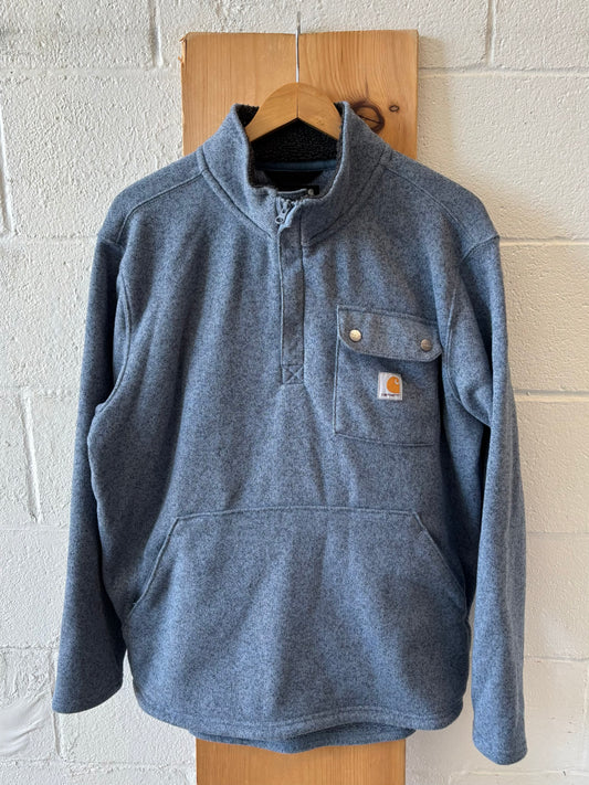 Blue Carhartt Quarter Snap Pullover : L