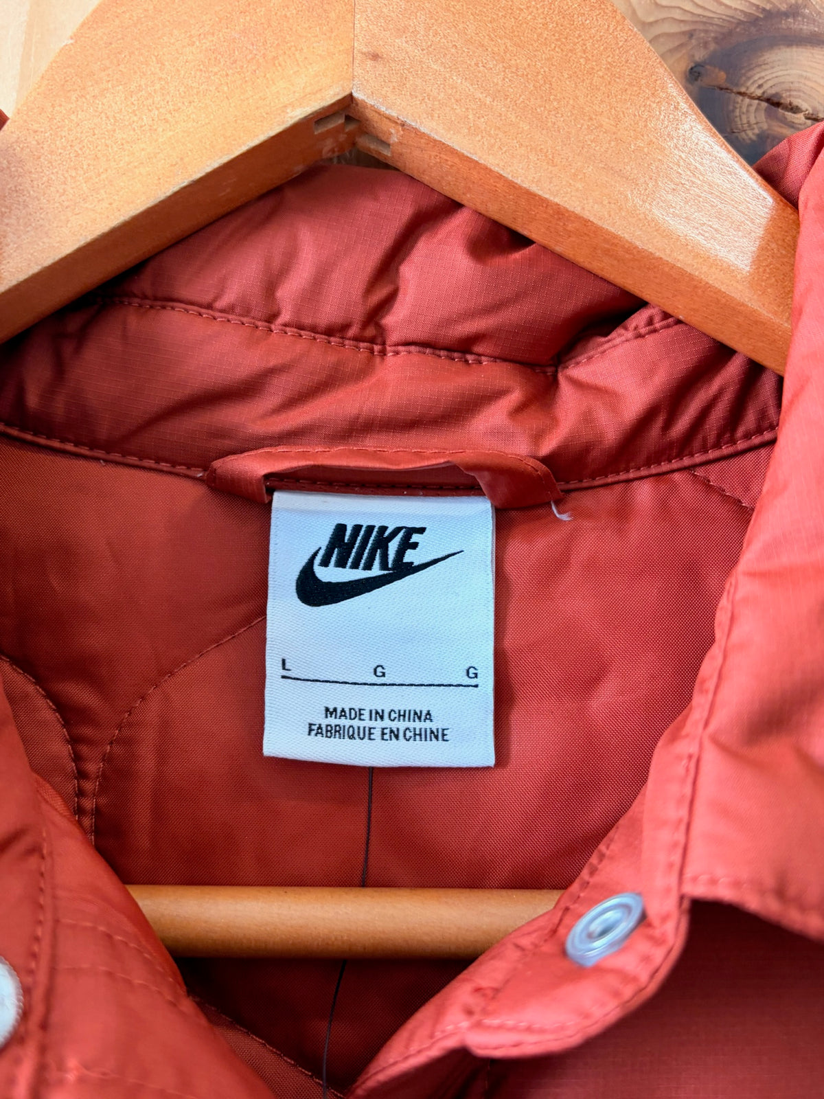 NWT Nike Quilted Oversized Trench : L