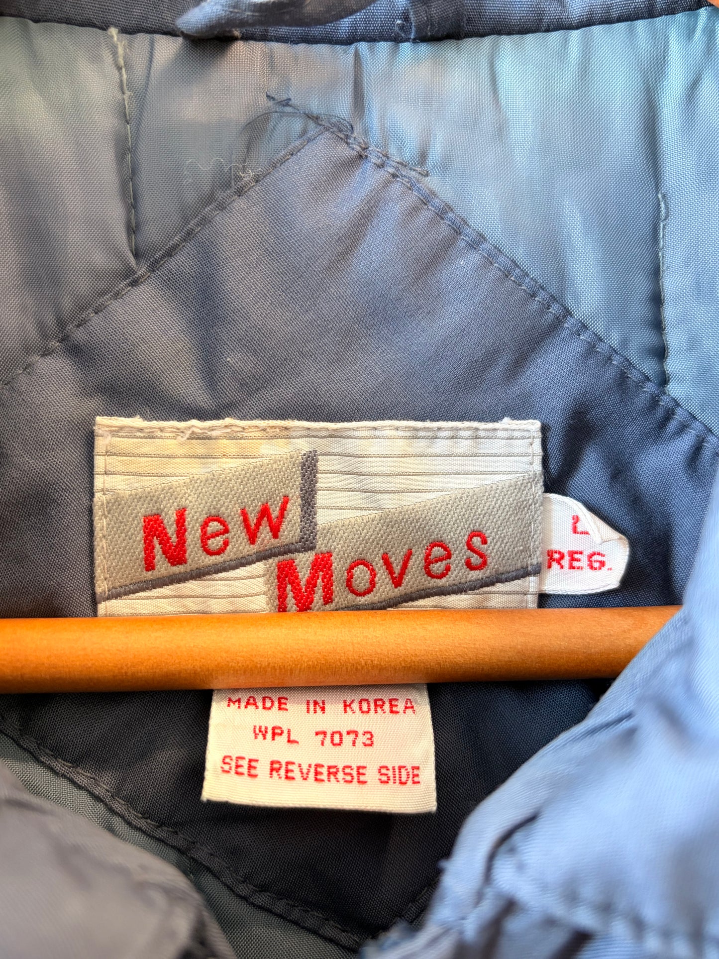 80’s Slate Blue Puffer Coat : L