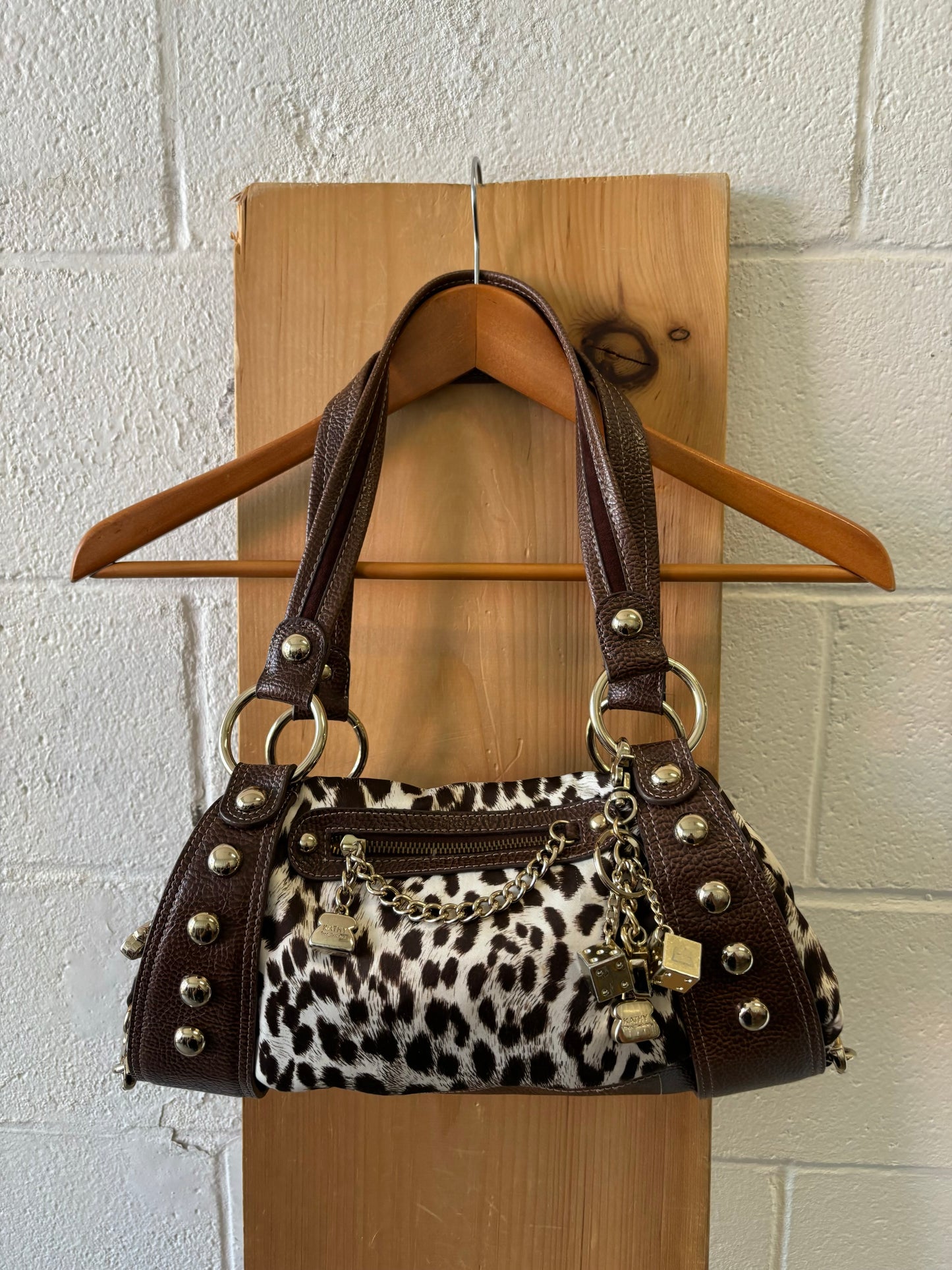 Vtg Kathy Van Zeeland Leopard Print Purse