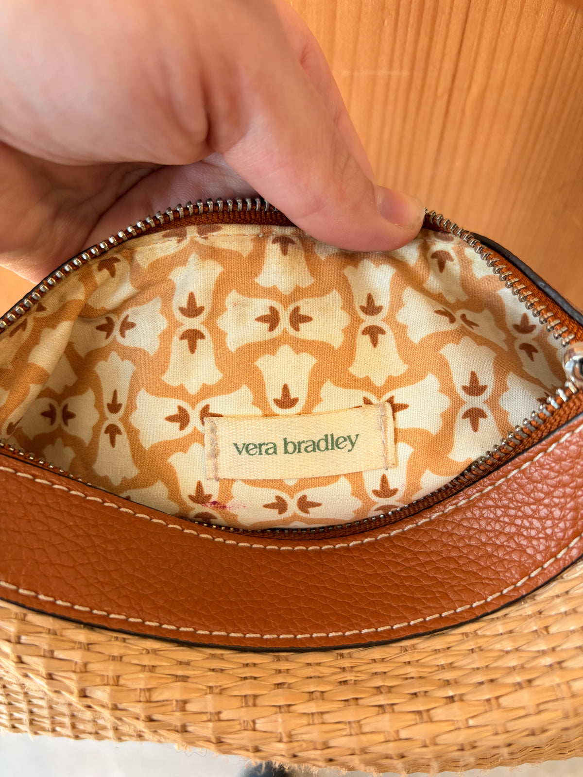 Vera Bradley Woven Straw Crossbody Handbag