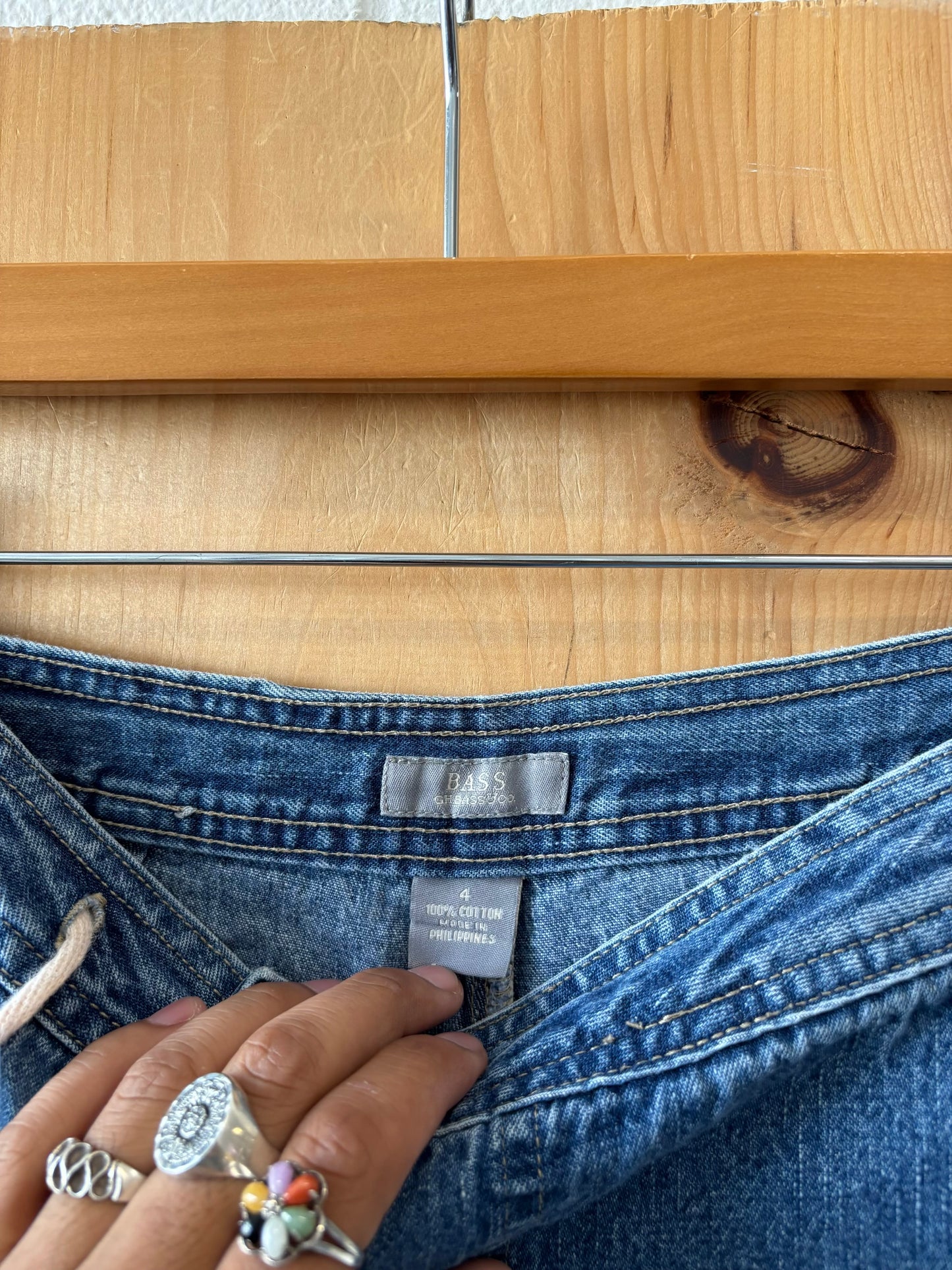 Denim Drawstring Shorts : 4