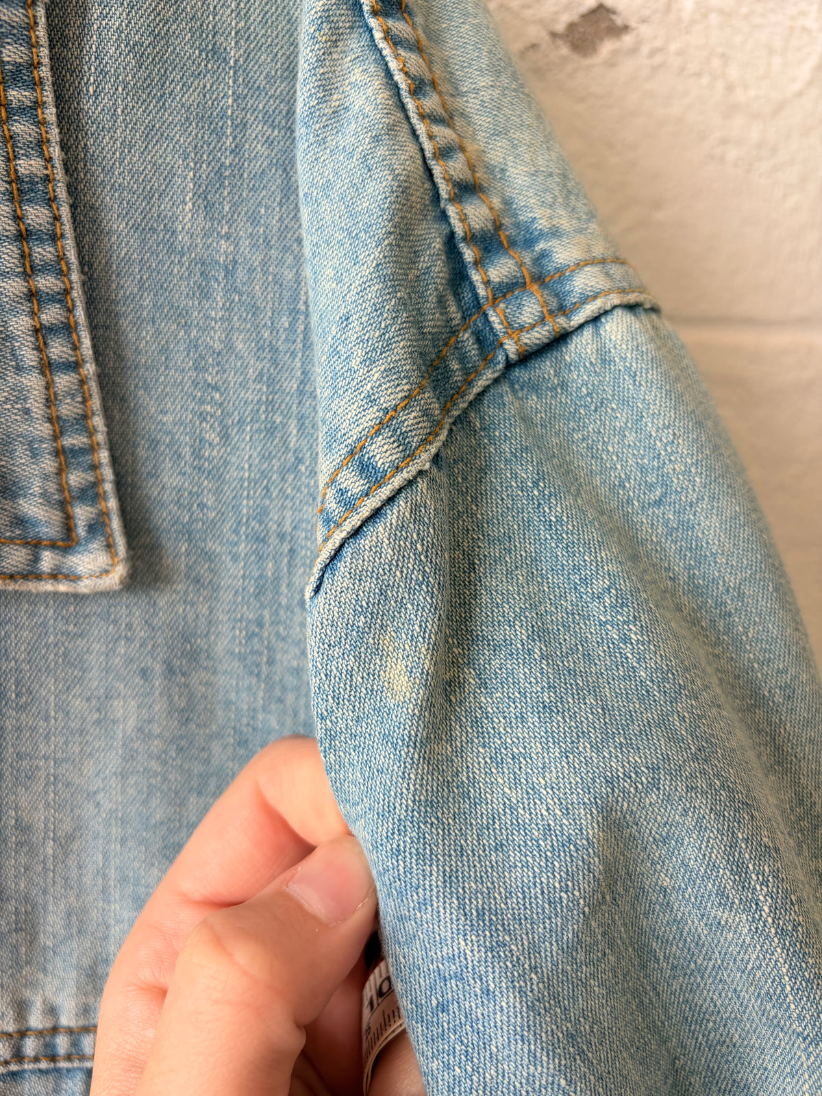 Vtg Light Wash Tommy Denim Trucker Jacket : XL