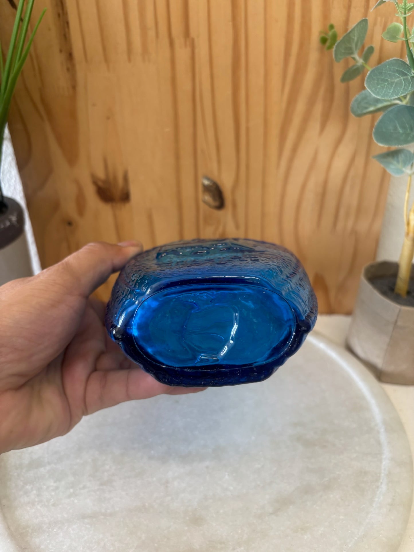 Blue Glass House Bottle