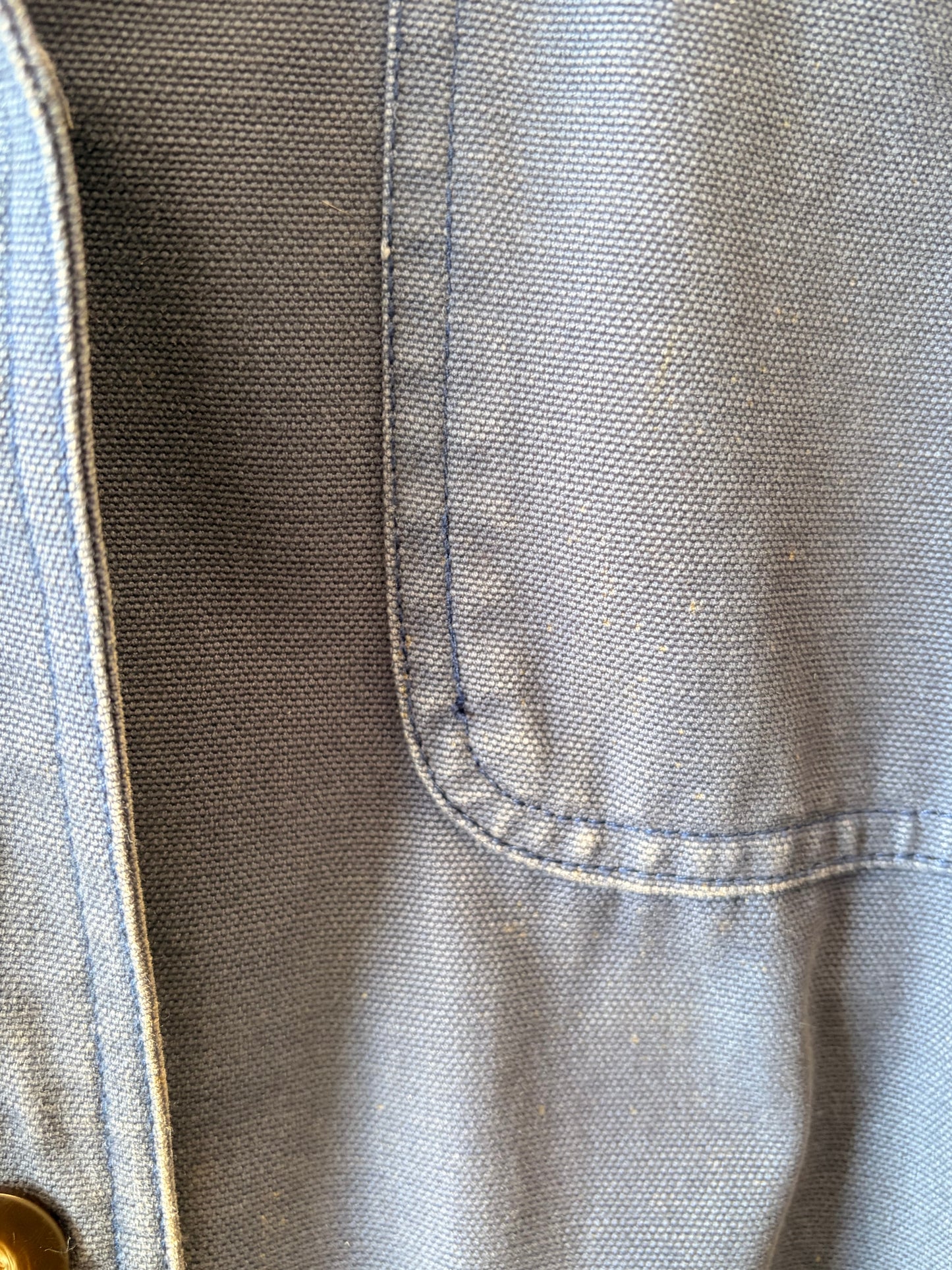 Vtg Distressed Navy Chore Jacket : XL