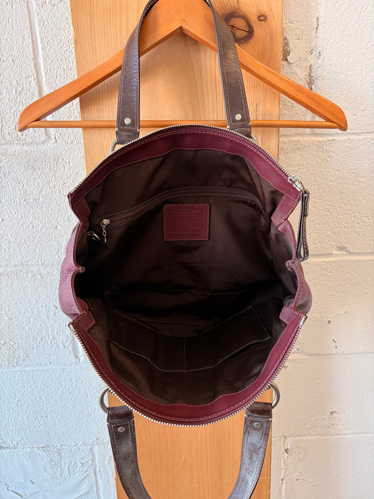 Vtg Wine Red Coach Chelsea Satchel