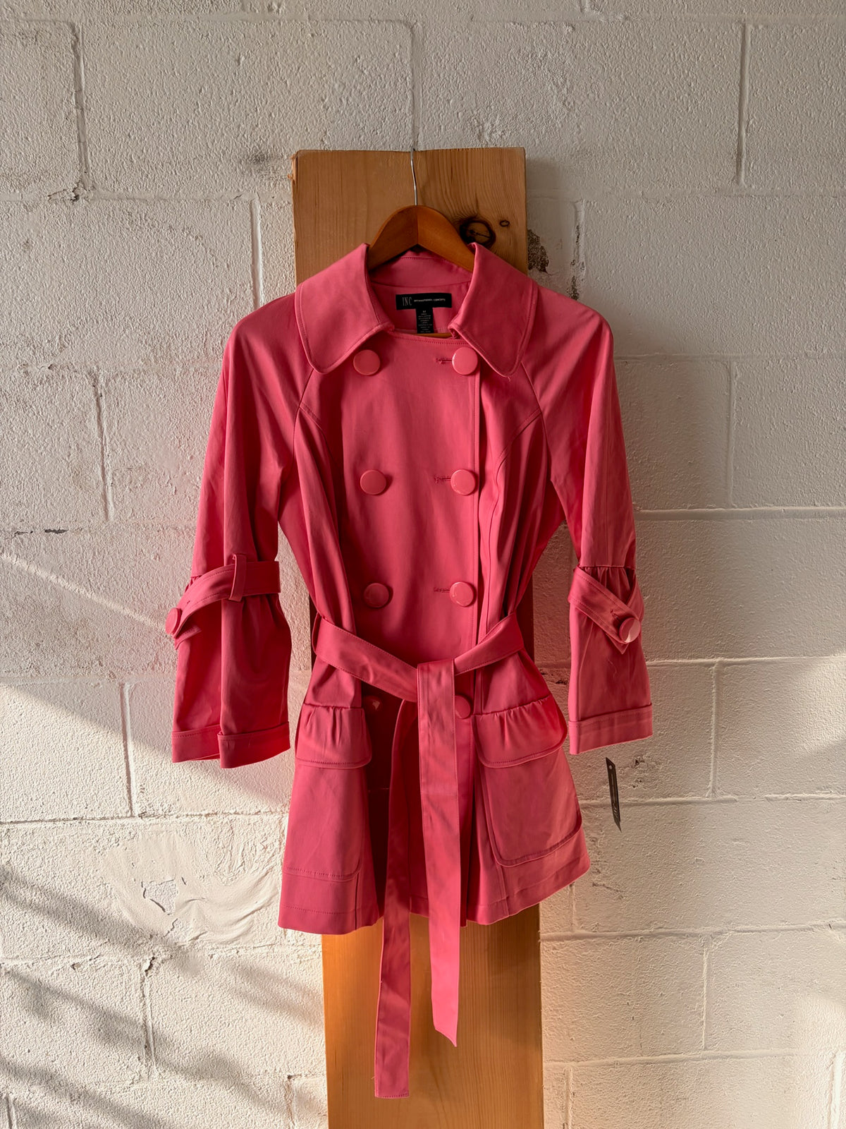 NWT Pink Trench Coat : M