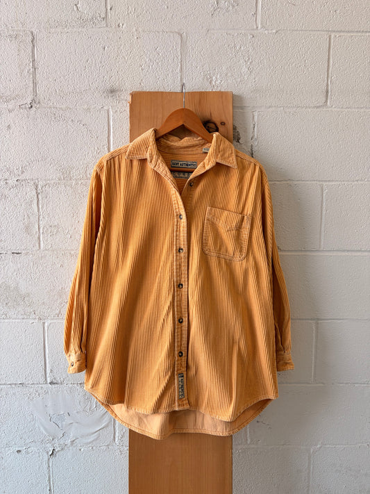 Vtg Yellow Corduroy Shacket : L
