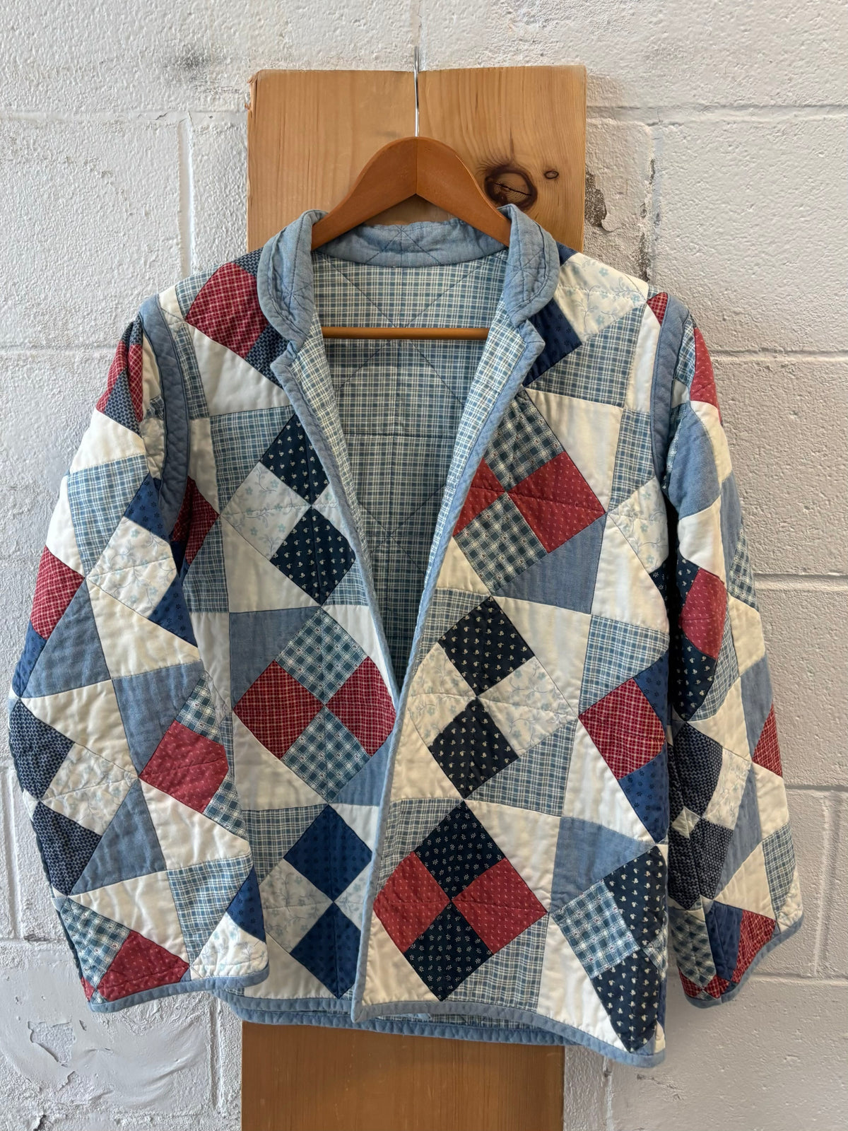 Handmade Reversible Quilted Patchwork Jacket : ~M/L