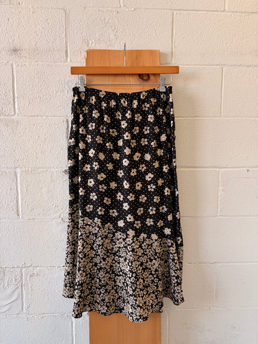 Neutral Floral Print Skirt : 16