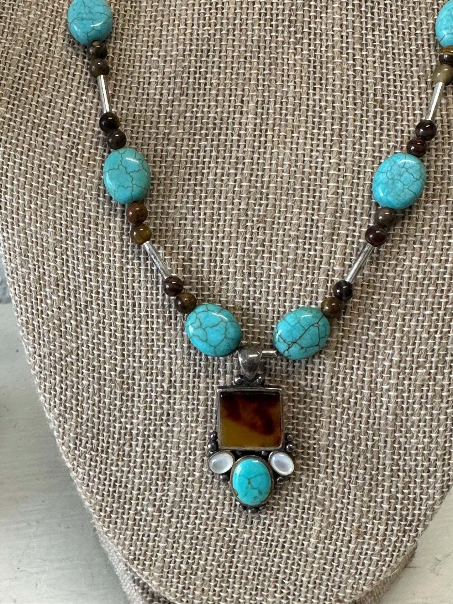 925 Beaded Southwestern Necklace