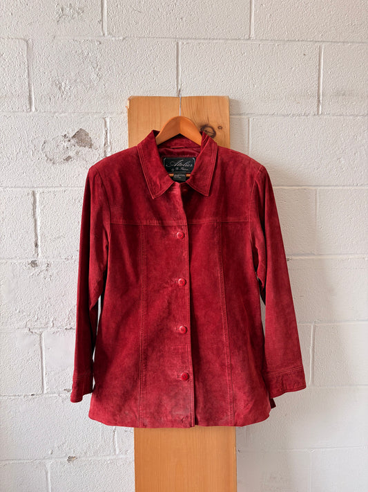 Red Leather Jacket : L