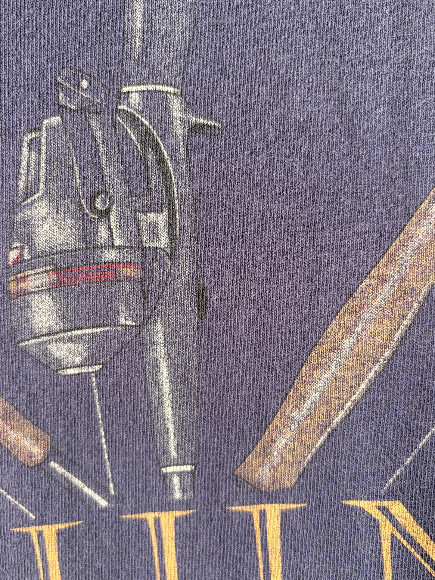 Vtg Single Stitch Fishing Tee : M