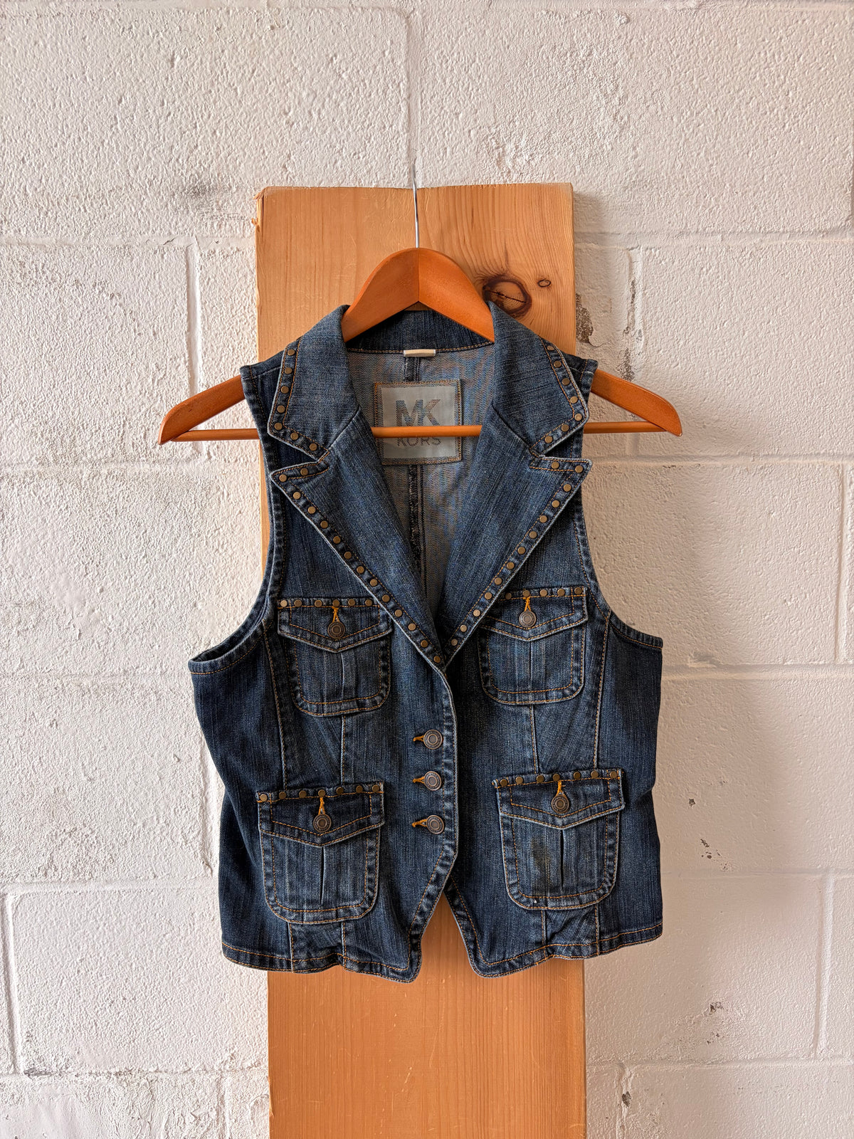 Michael Kors Studded Denim Vest : M (As Is)