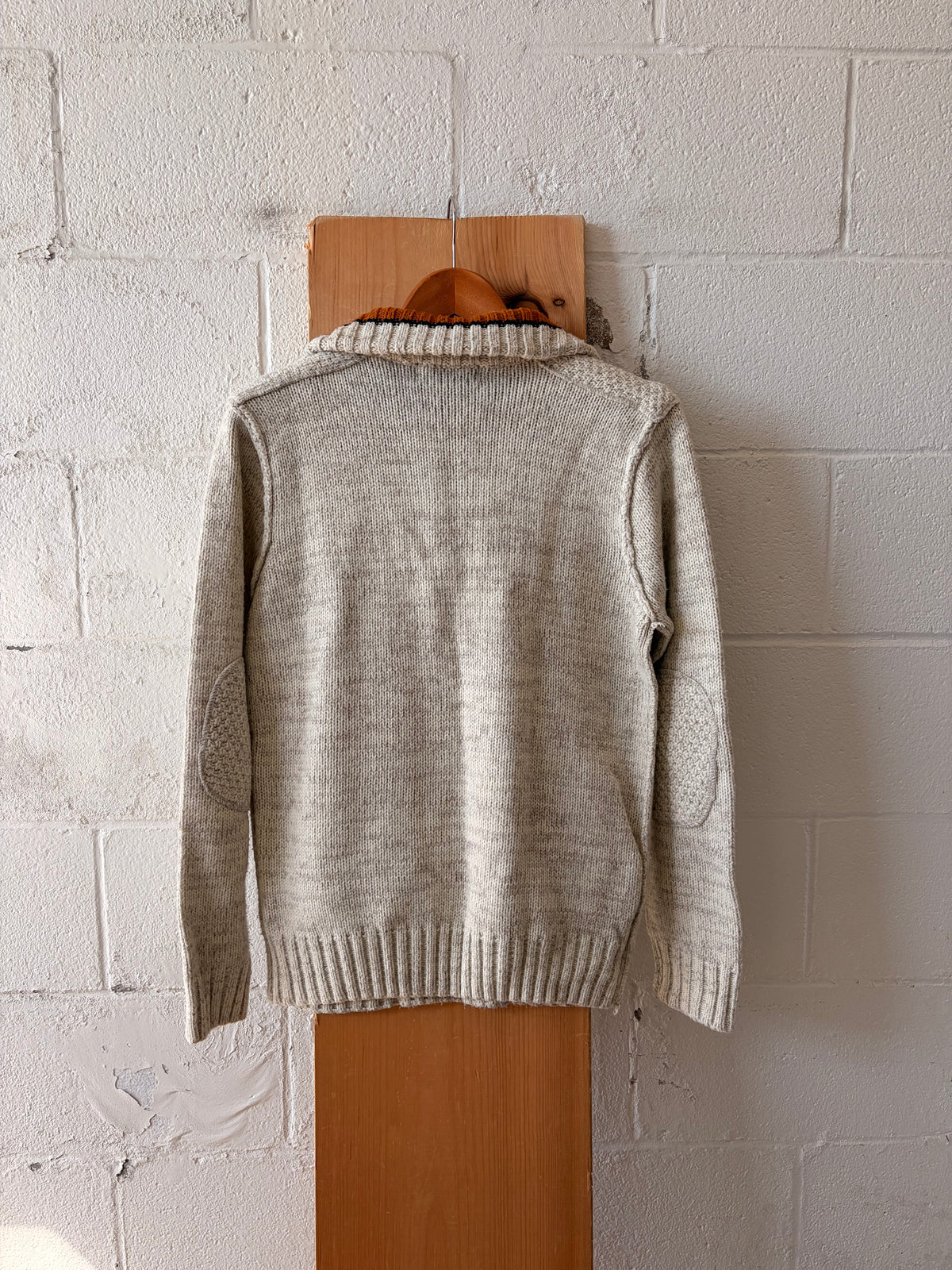 Knit Oatmeal Quarter Zip : S