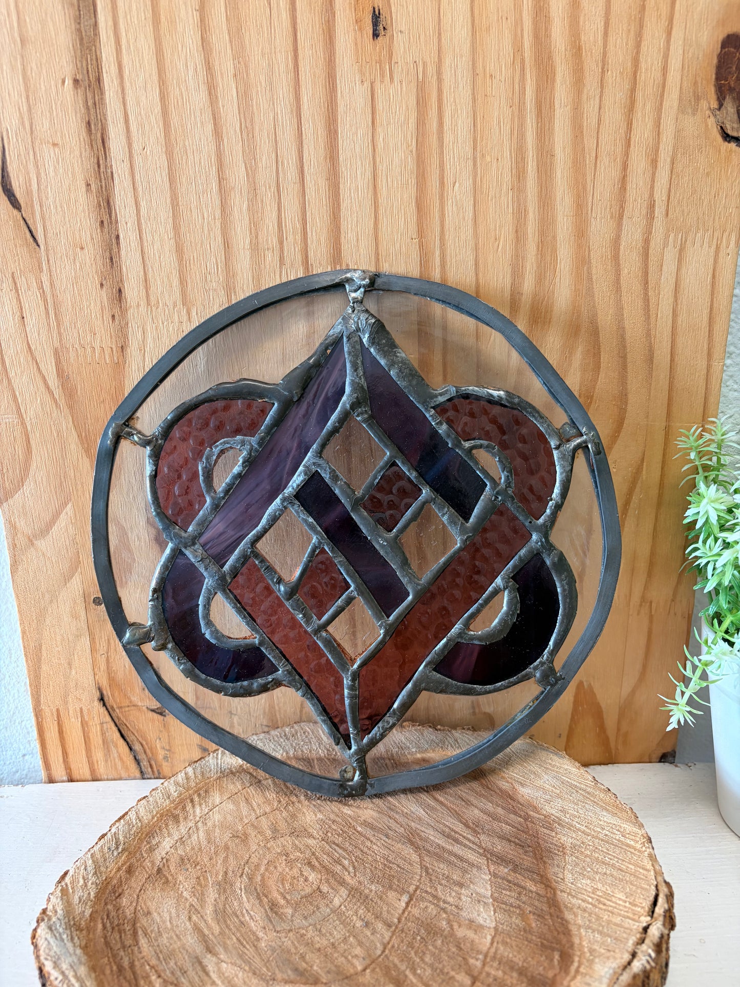 Round Stained Glass Sun Catcher (Local Pick Up Only)