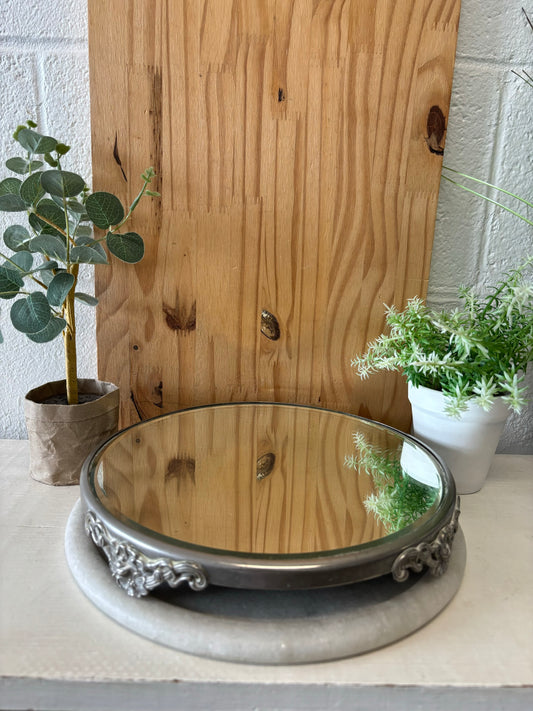 Vtg Mirrored Plateau (Local Pickup Only)