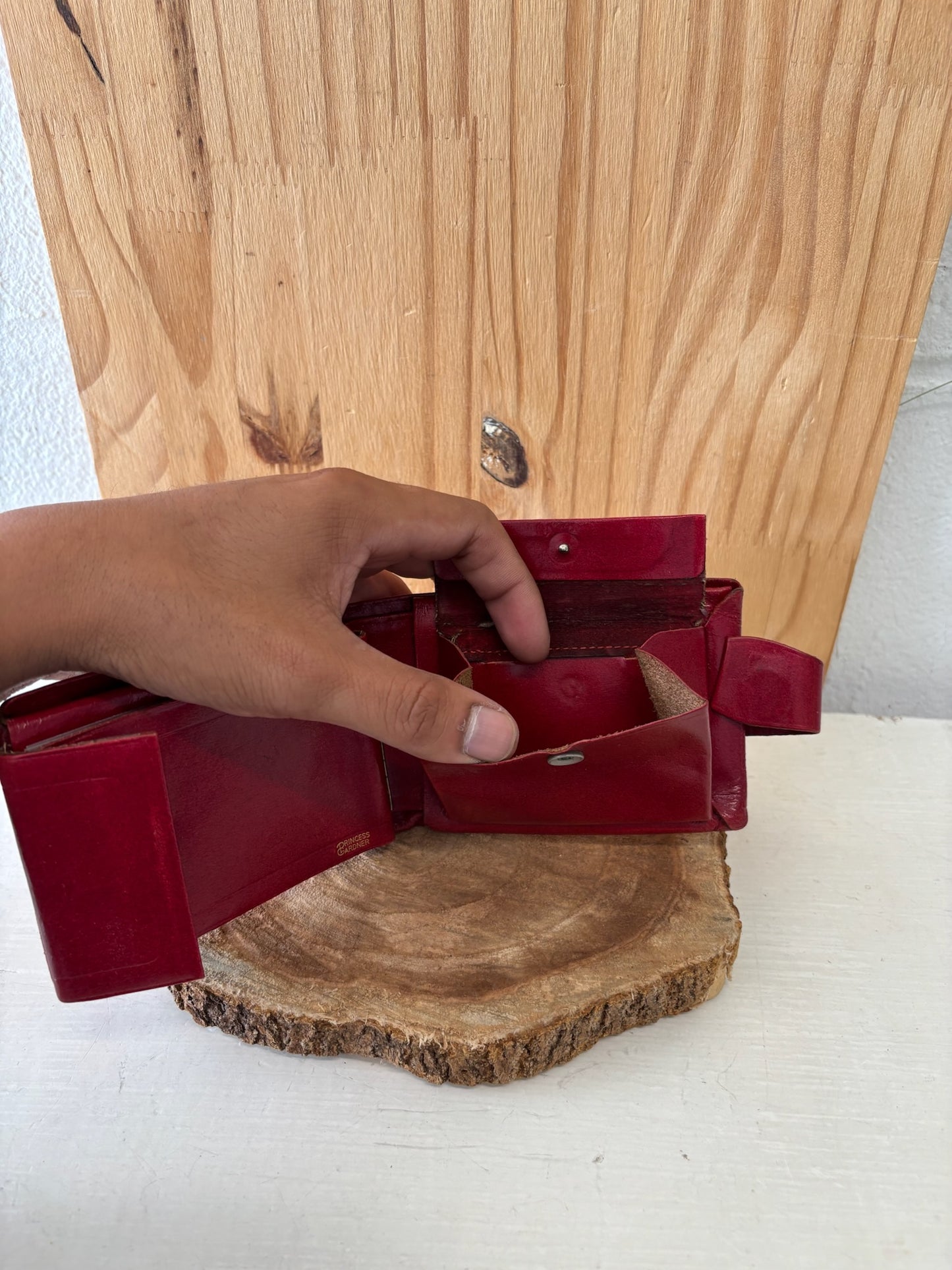 Vtg Red Wallet