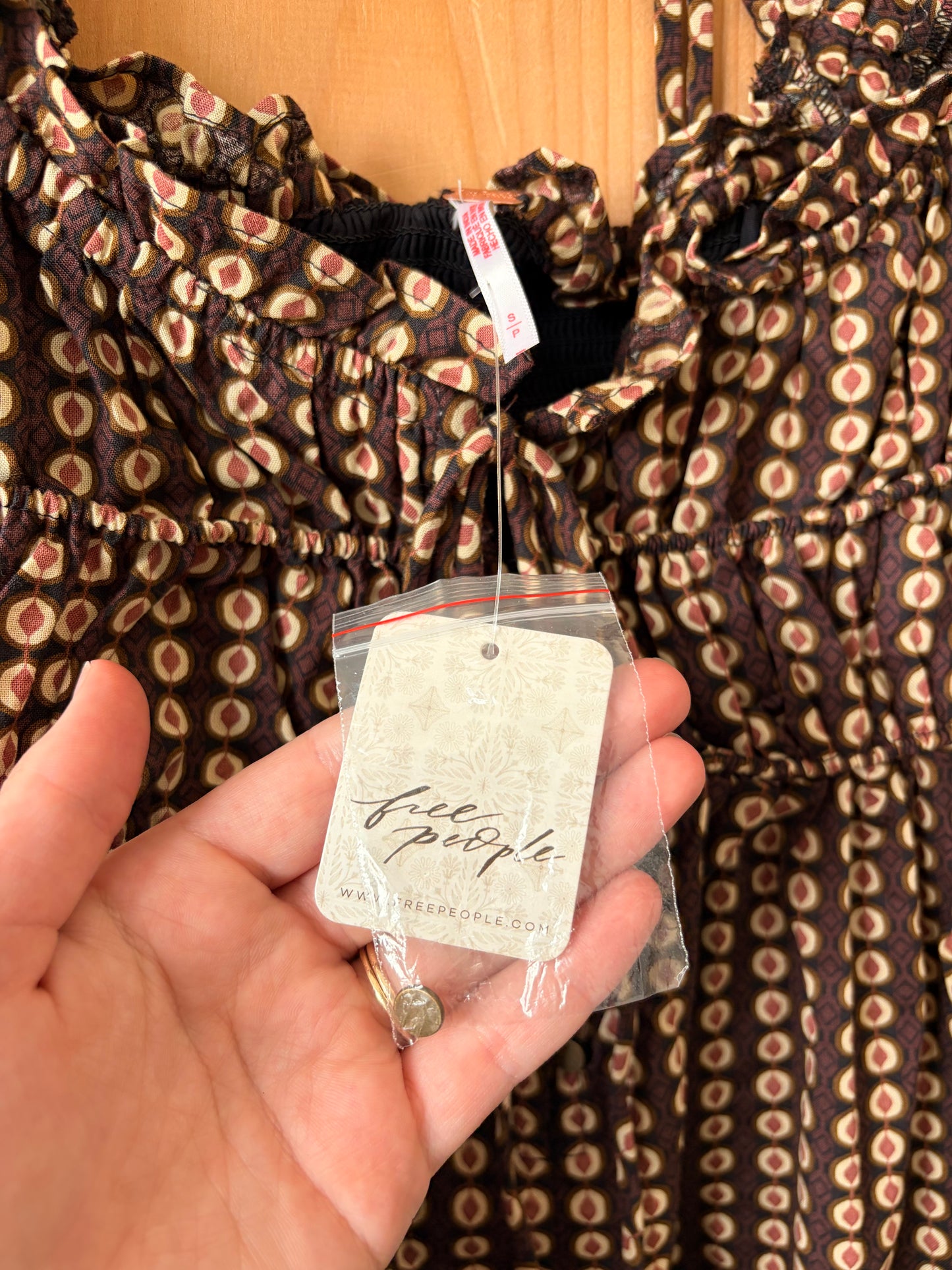 NWT Free People Smocked Babydoll Dress : S