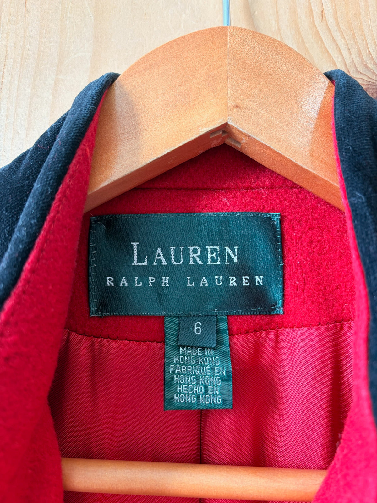 Vtg Long Red Wool Ralph Lauren Coat (As Is) : 6 (Local Pick Up Only)