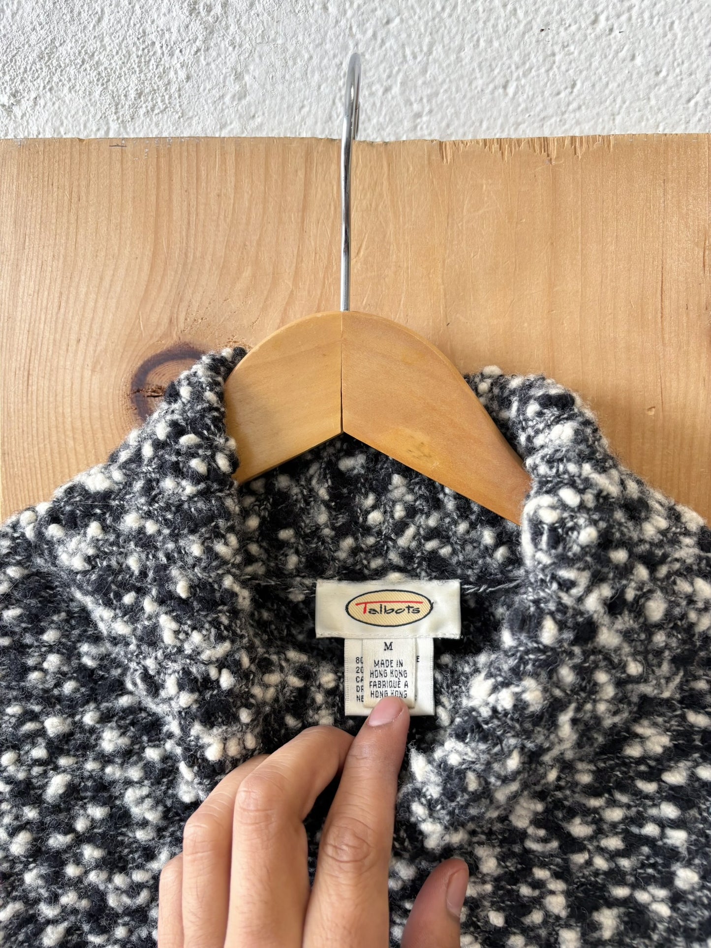 Vtg Textured Turtleneck Sweater : M