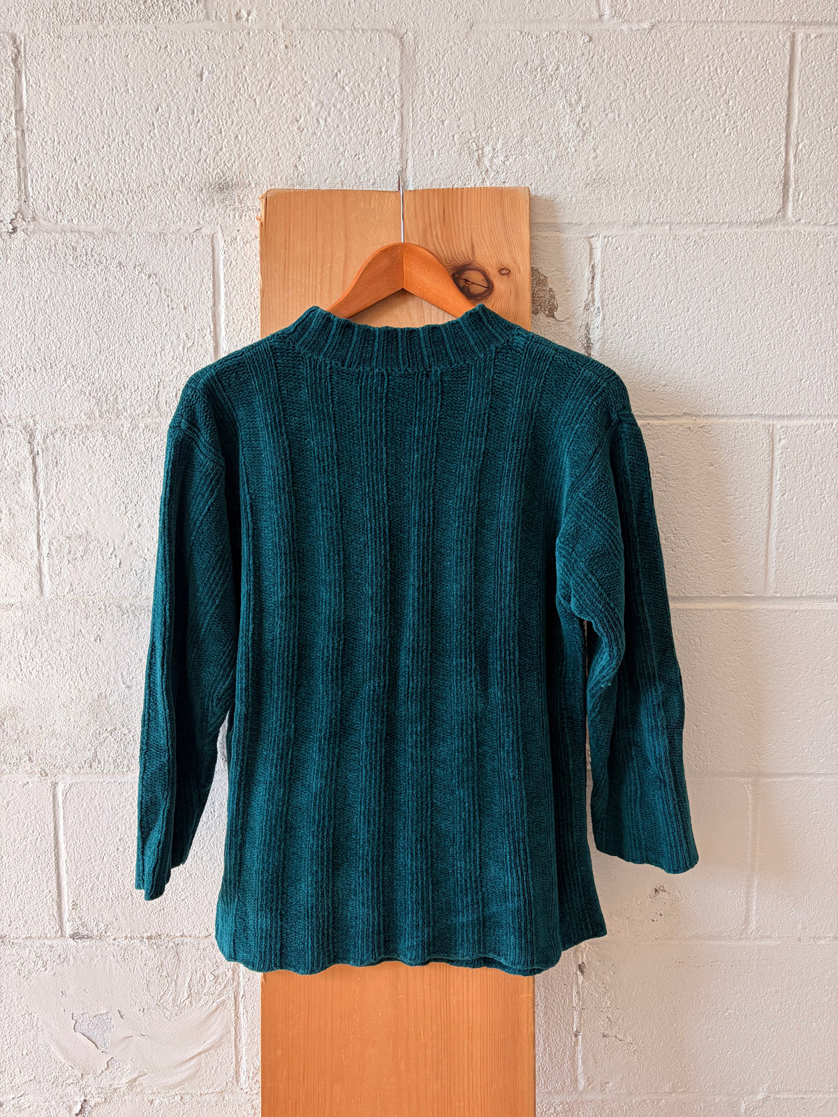 Vtg Cozy Teal Sweater : M