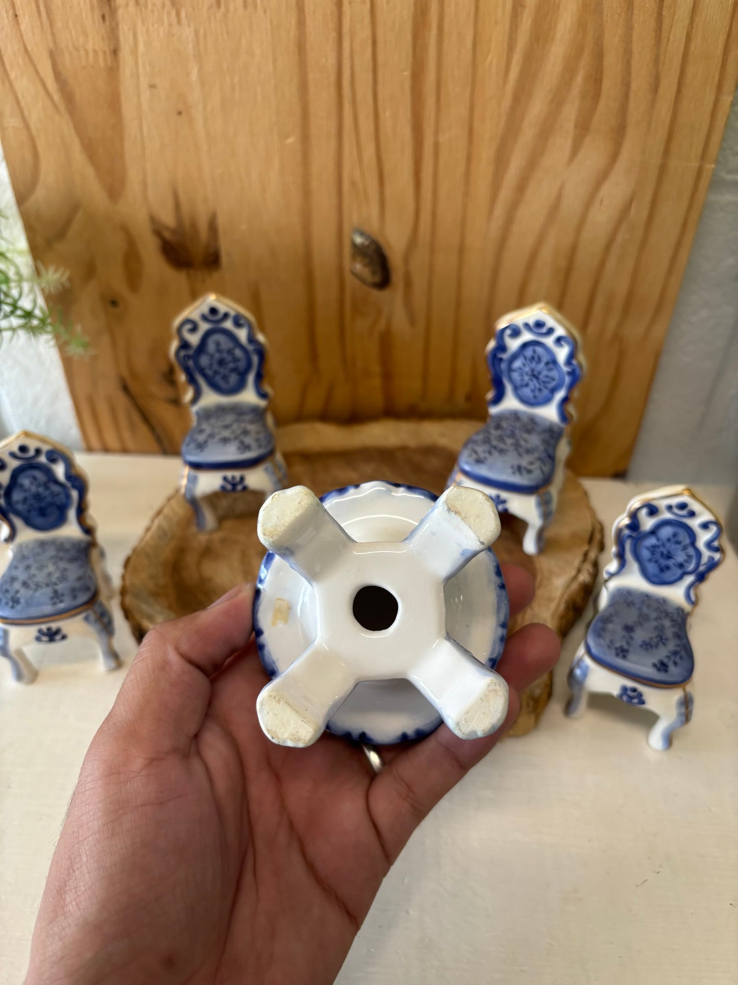 Vtg Tiny Porcelain Dollhouse Table Set (Local Pickup Only)