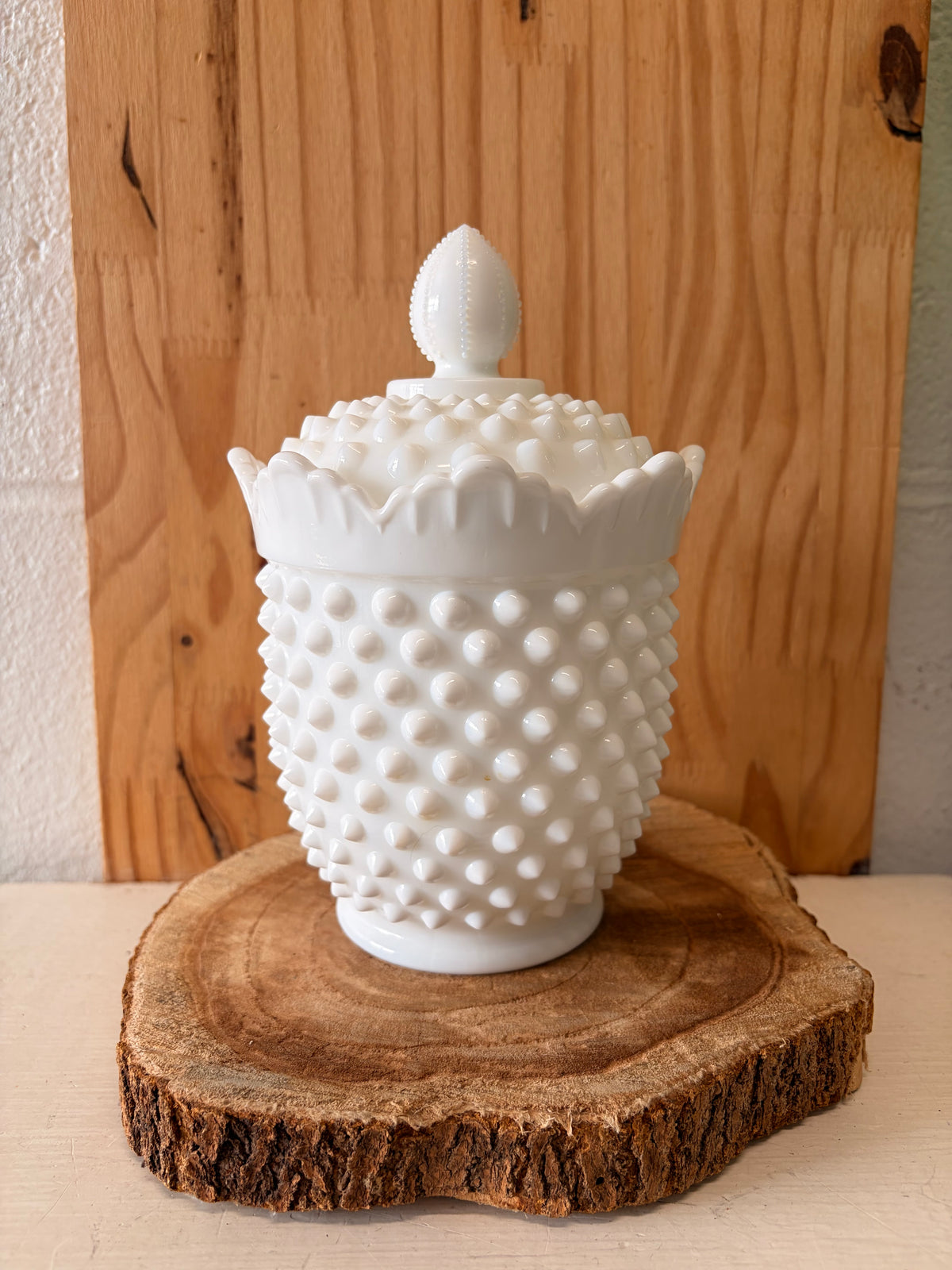 Vtg Fenton Milk Glass Canister (Local Pick Up Only)