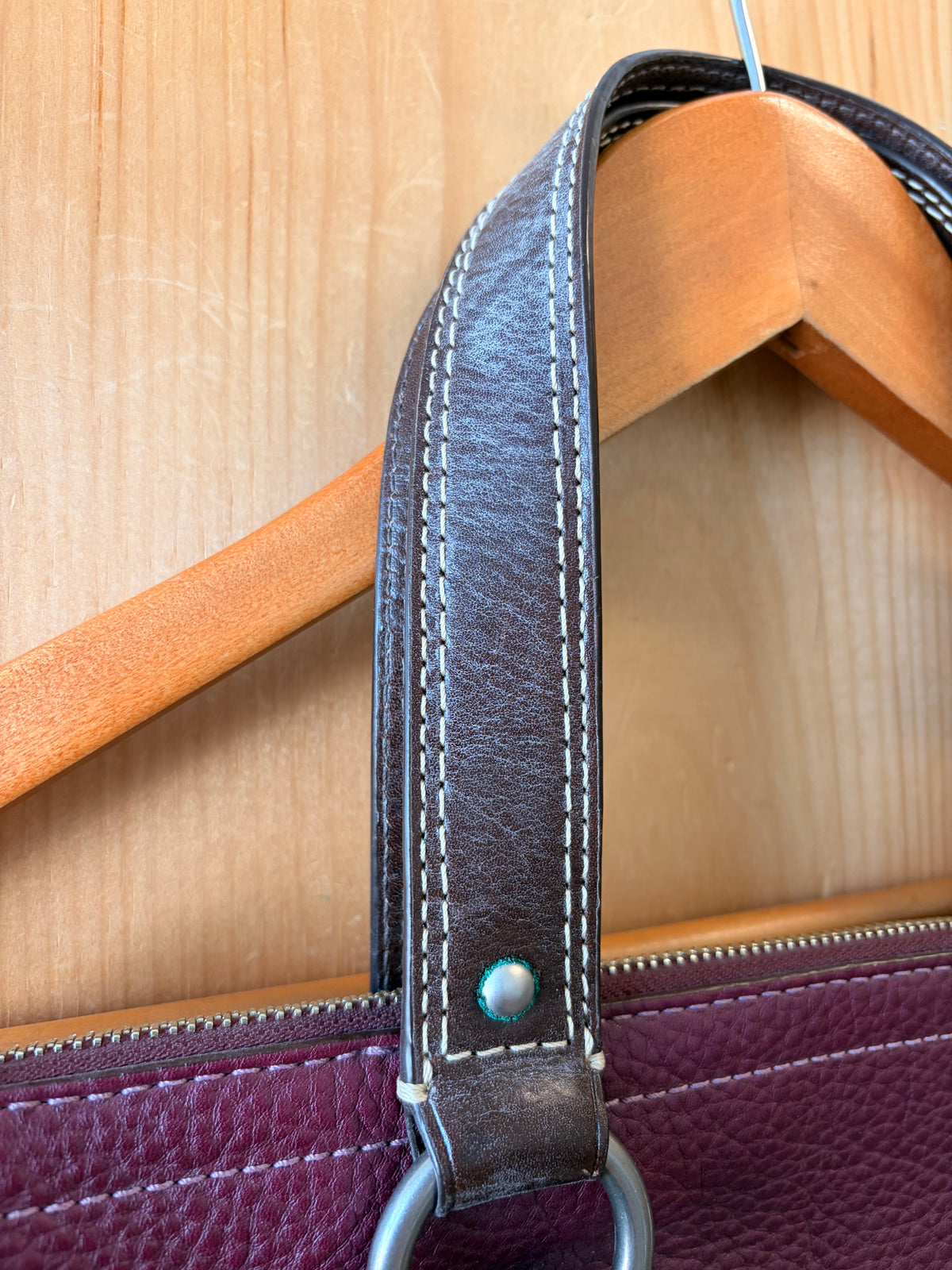 Vtg Wine Red Coach Chelsea Satchel