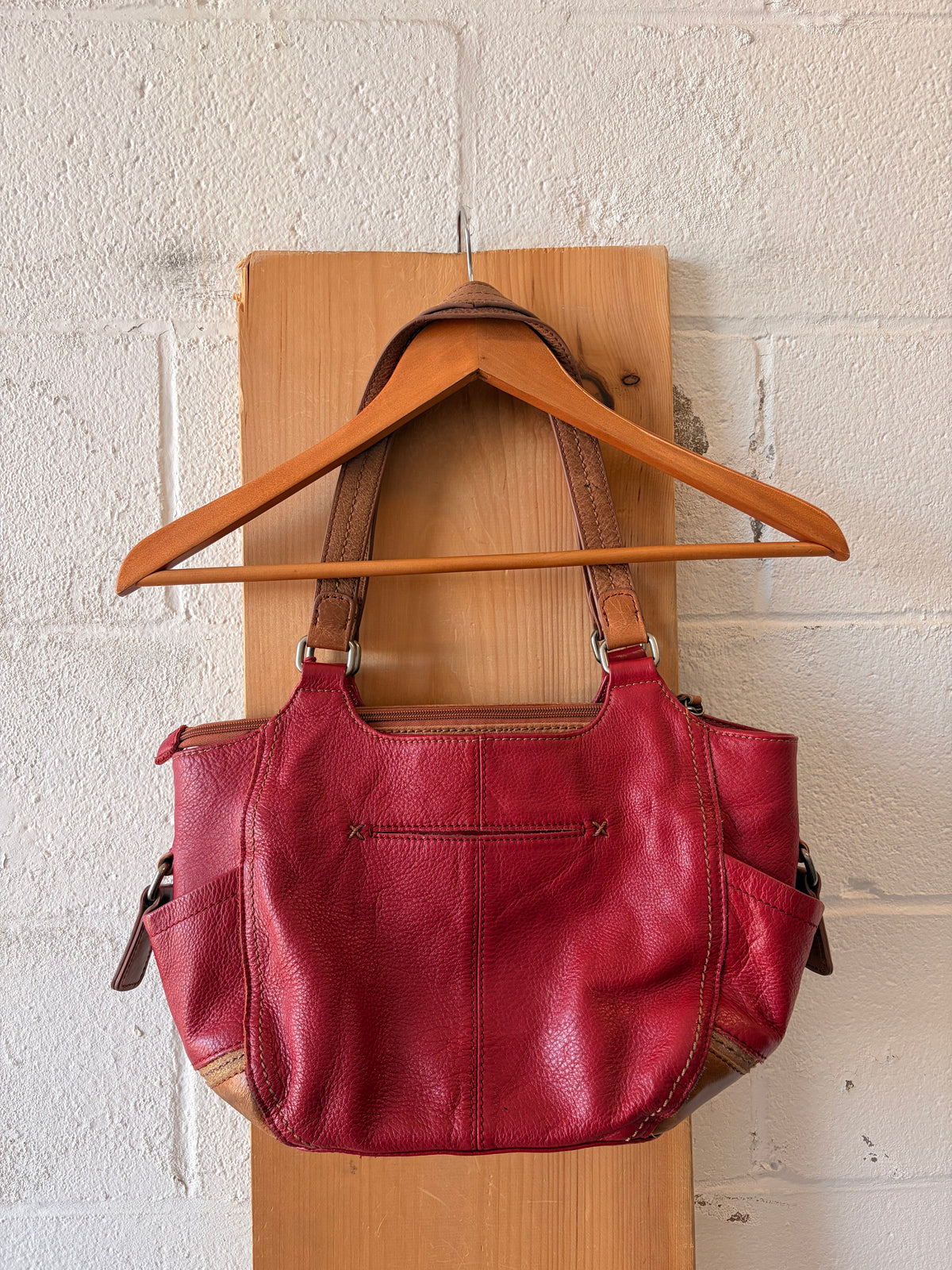Autumn Red & Brown Purse