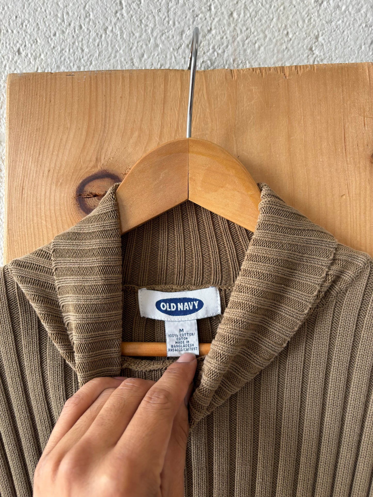 Ribbed Brown Turtleneck : M