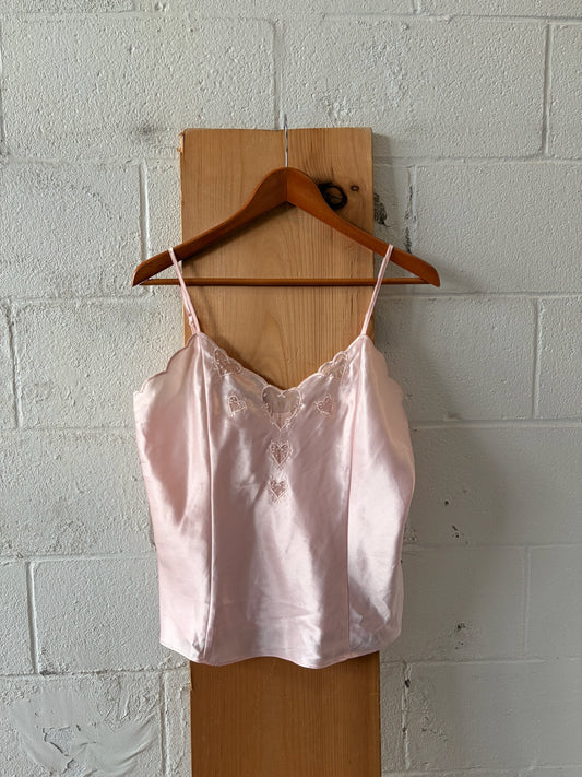 Pink Heart Detail Cami : M