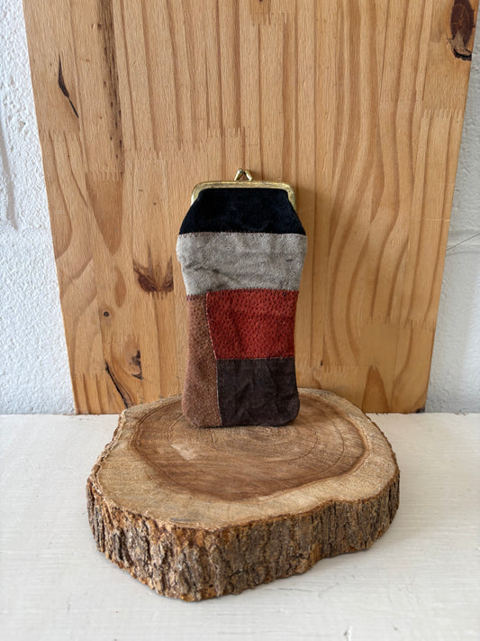 Patchwork Leather Pouch