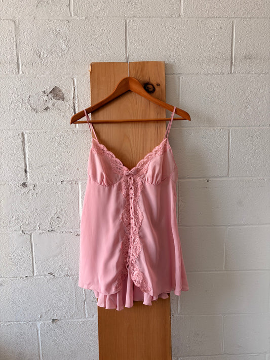 Vtg Pink Victoria’s Secret Bow Slip : M