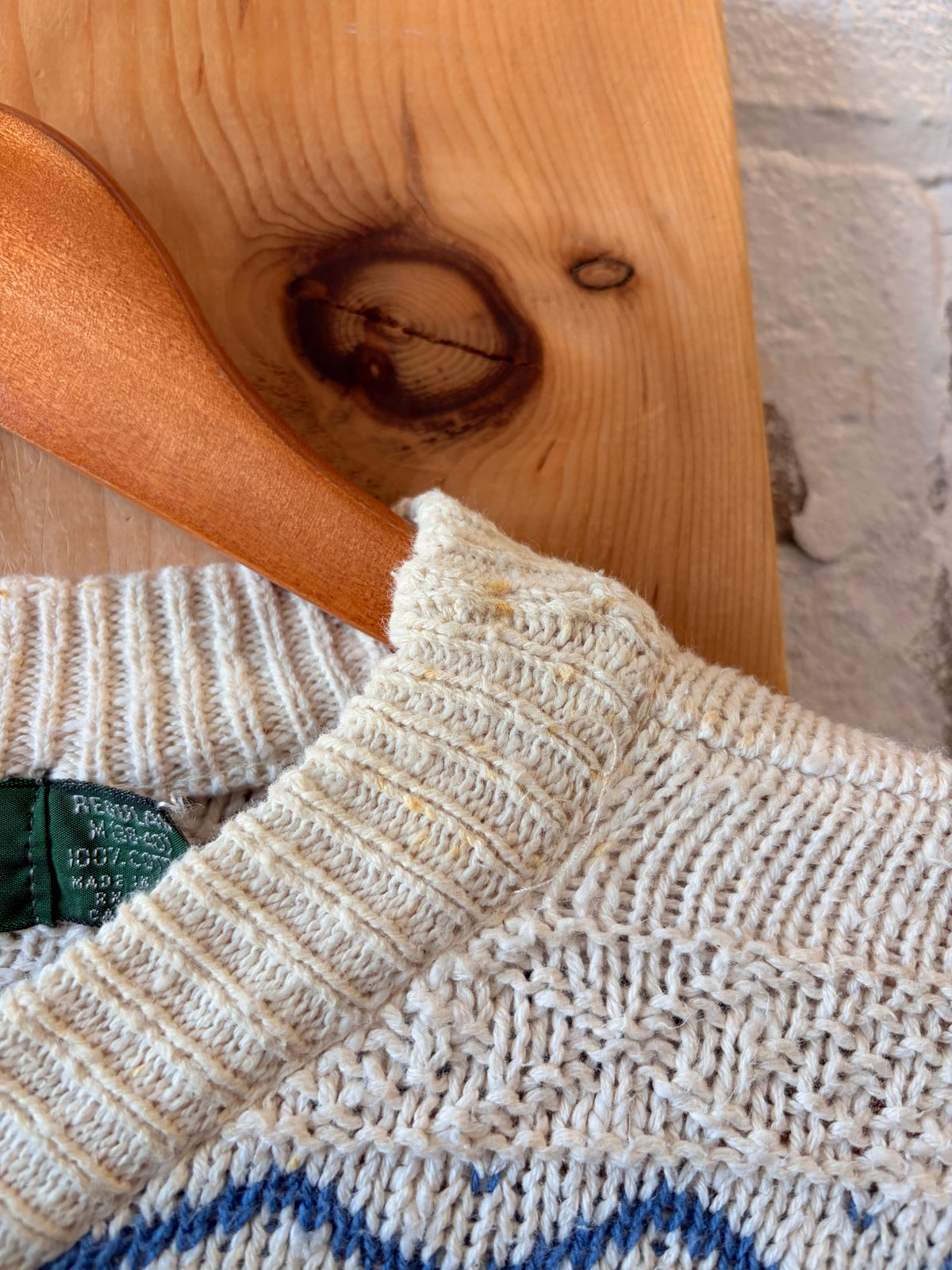 Vtg Cream Hunt Club Sweater : M