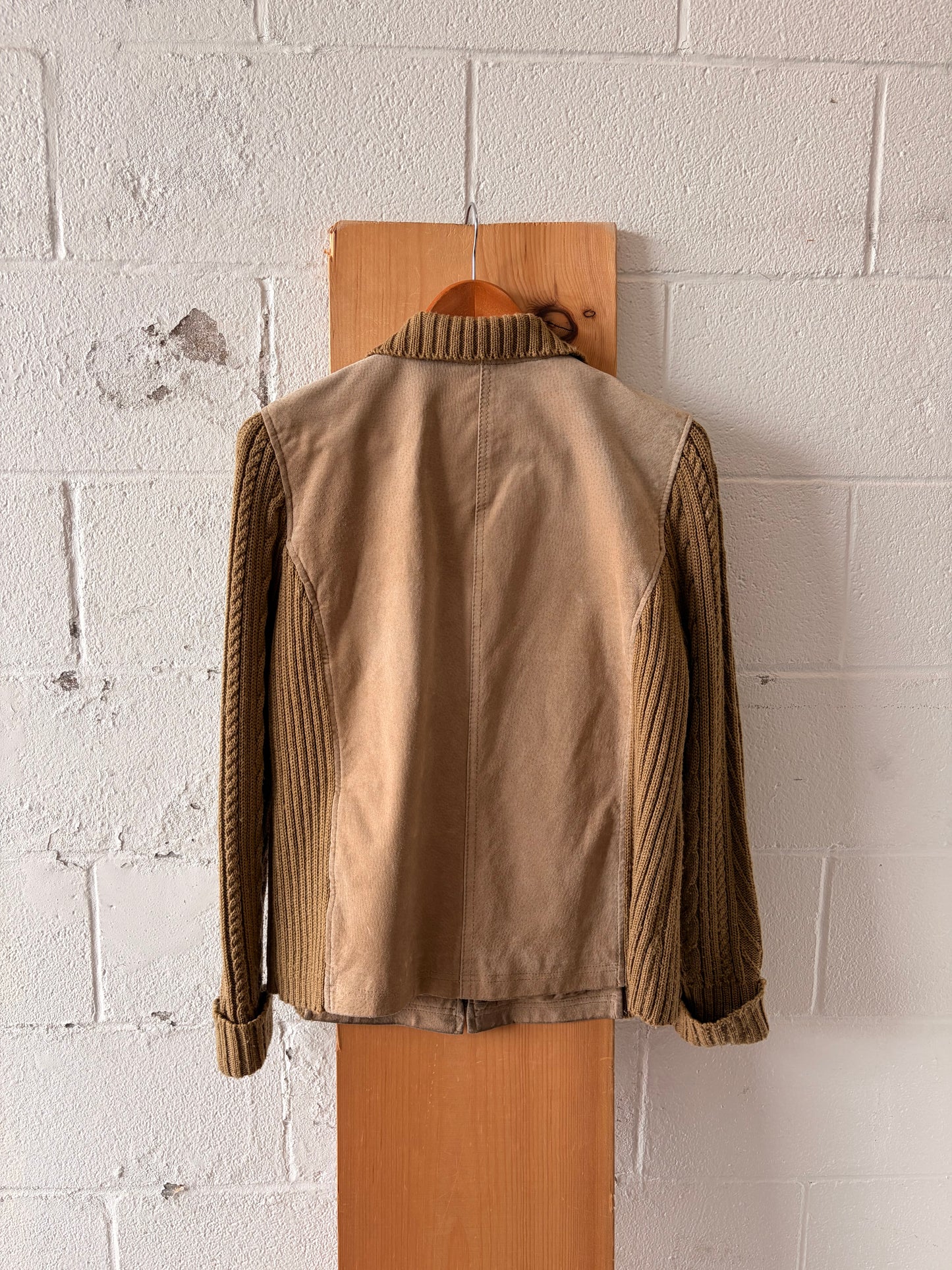 Suede Sweater Jacket : M
