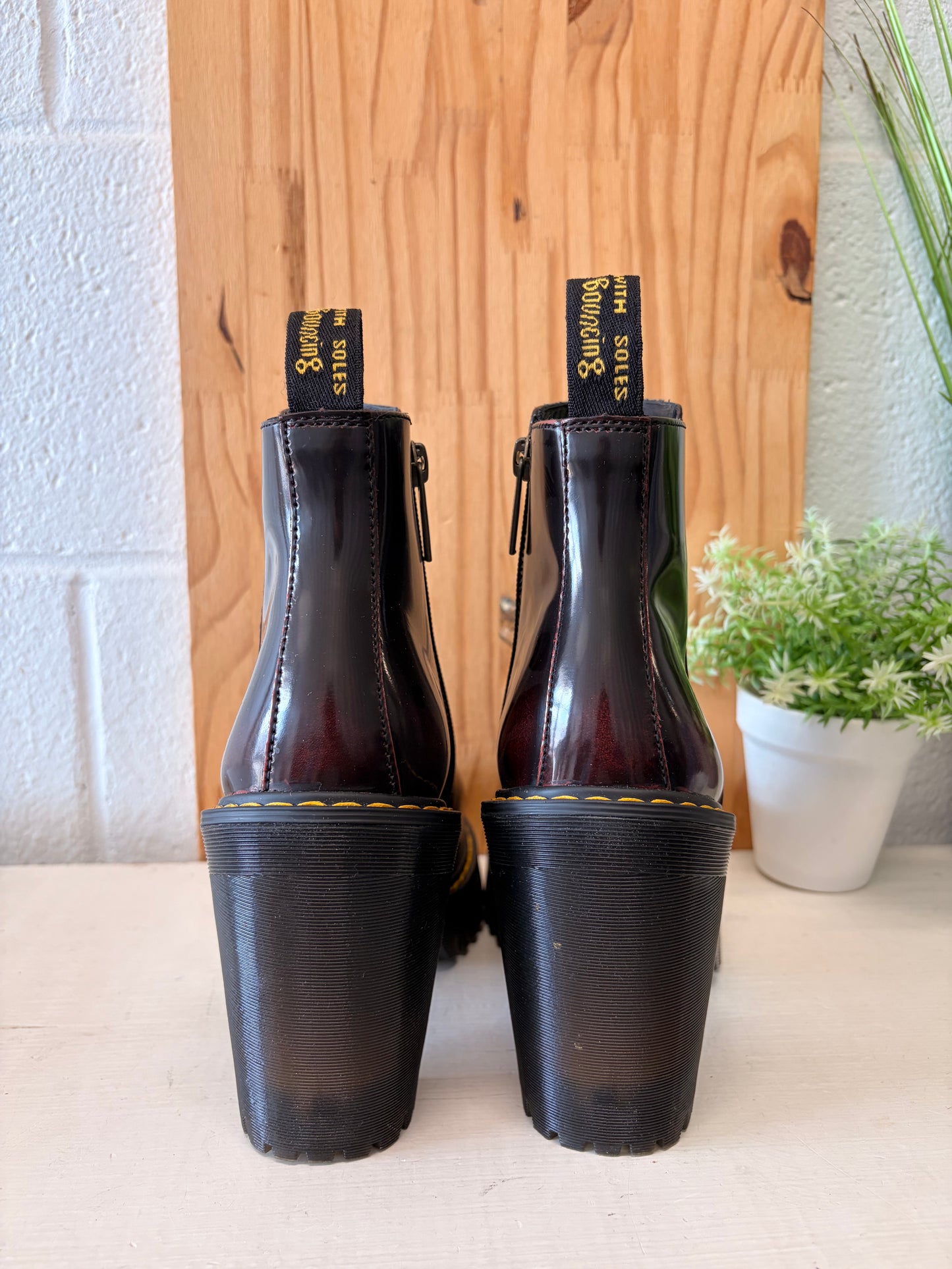 Dr. Martens Magdalena Arcadia Cherry Red Boots : Size 7
